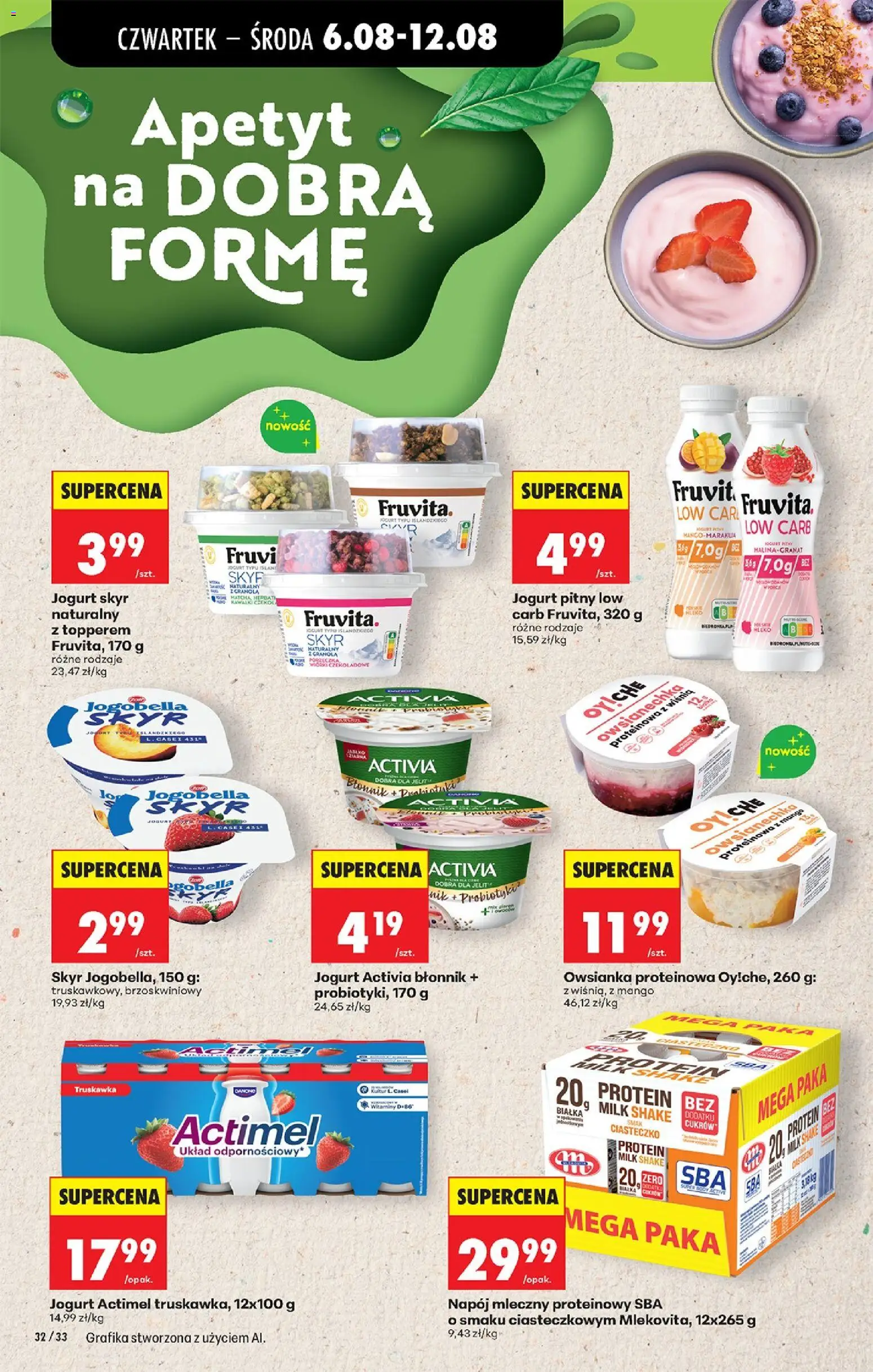 Biedronka Polsko leták - Codziennie niskie ceny od 06.08.2026 | Strana: 54 | Produkty: Granola, Mléko, Jogurt, Protein
