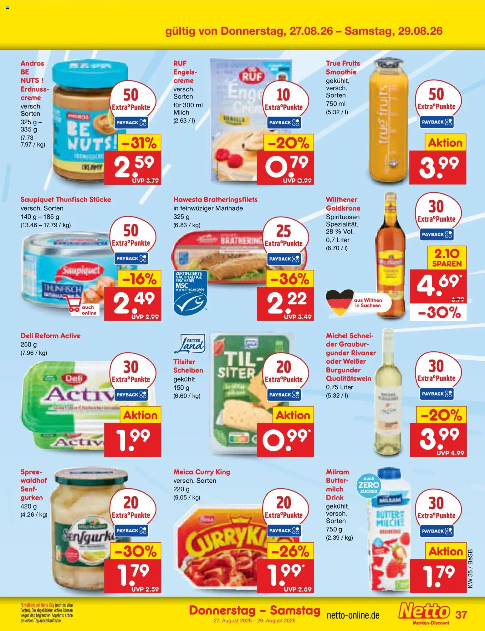 Netto Marken-Discount Prospekt – gültig ab 24.08.2026 | Seite: 55 | Produkte: Milch, Wilthener, Butter, Meica