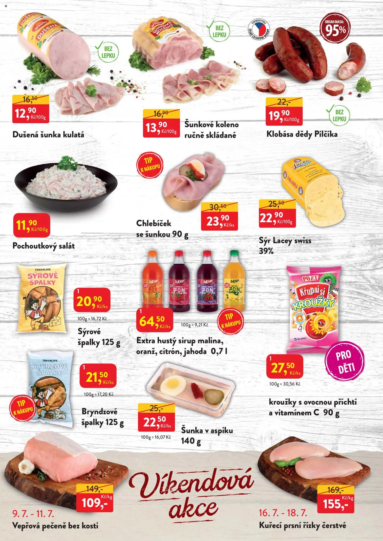 MP Krásno leták od 06.07.2026 | Strana: 4 | Produkty: Vepřová pečeně, Sýr, Klobása, Sirup