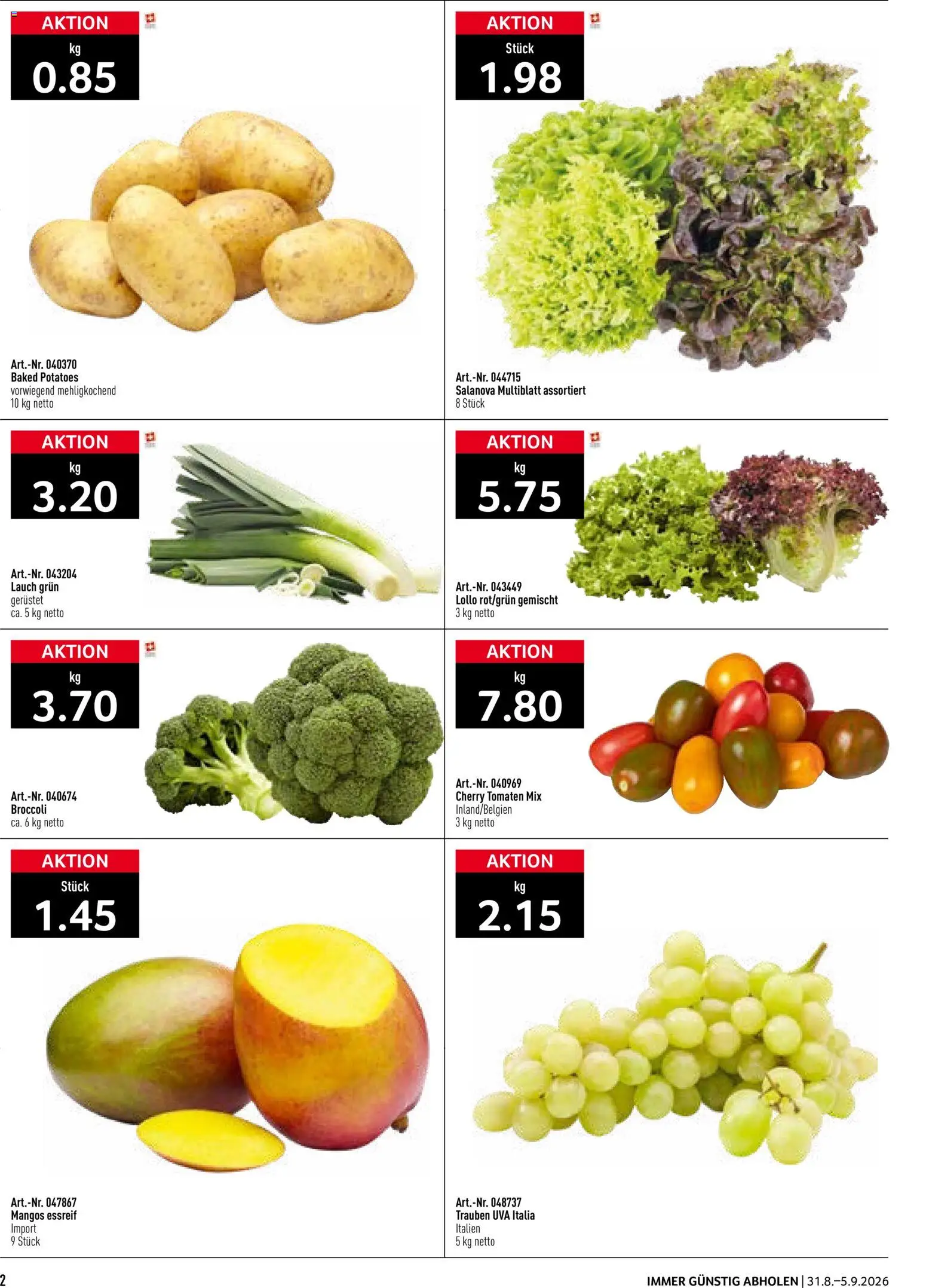 Prodega aktionen – gültig ab 31.08.2026 | Seite: 2 | Produkte: Tomaten