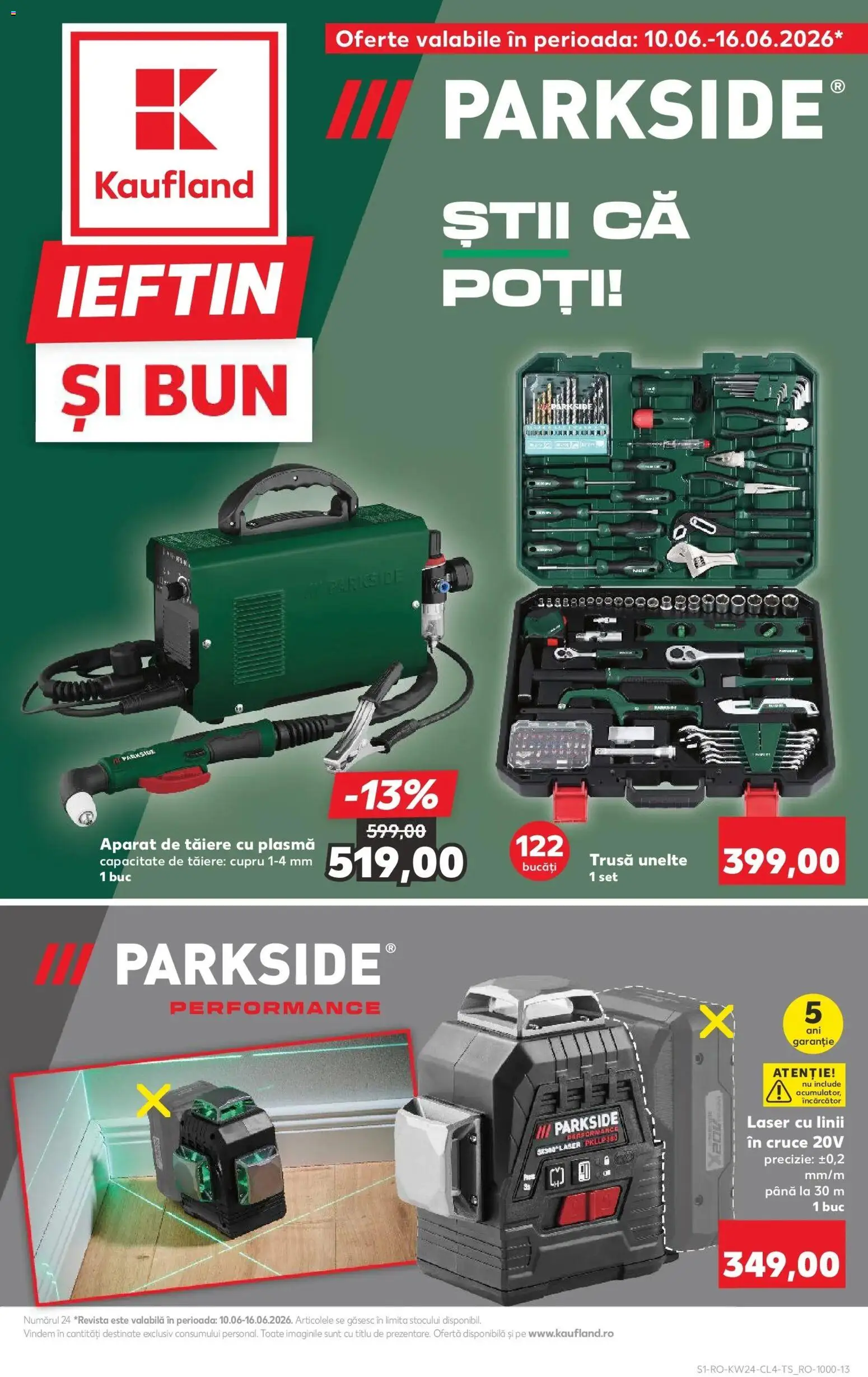 Noul catalog Kaufland – valabil de la 10.06.2026 | Pagină: 1 | Produse: Încărcător, Cutter
