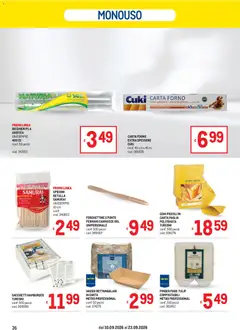 Anteprima del volantino Metro volantino valido a partire dal 10/09/2026 | Pagina: 36 | Prodotti: Forno, Carta forno, Hamburger, Spiedini
