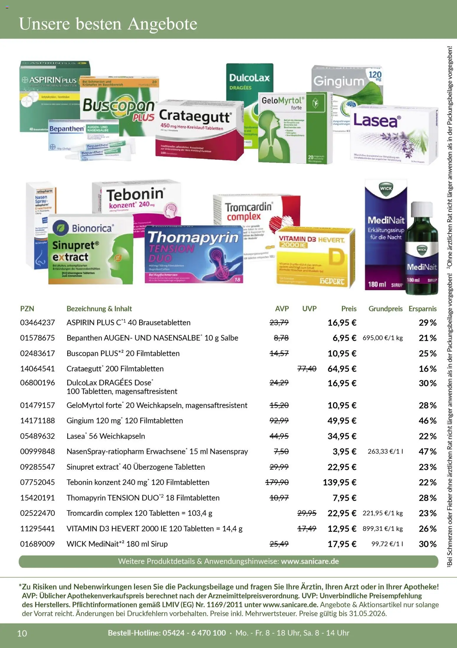 Sanicare Rheuma Katalog 2026 – gültig ab 20.03.2026 | Seite: 11 | Produkte: Sirup, Uhr