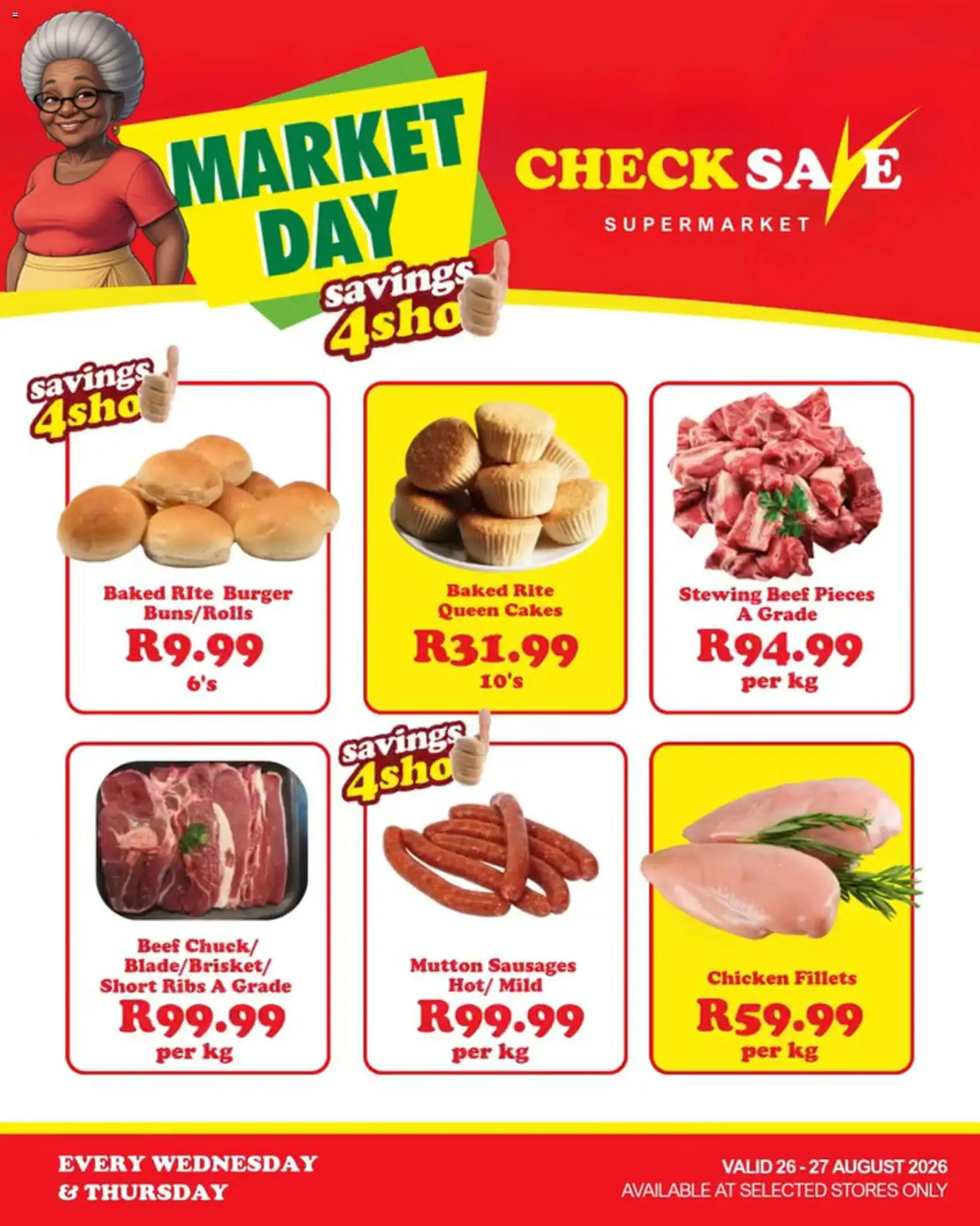 New Check Save catalogue – valid from 26/08/2026 | Page: 3 | Products: Ribs, Chicken, Beef