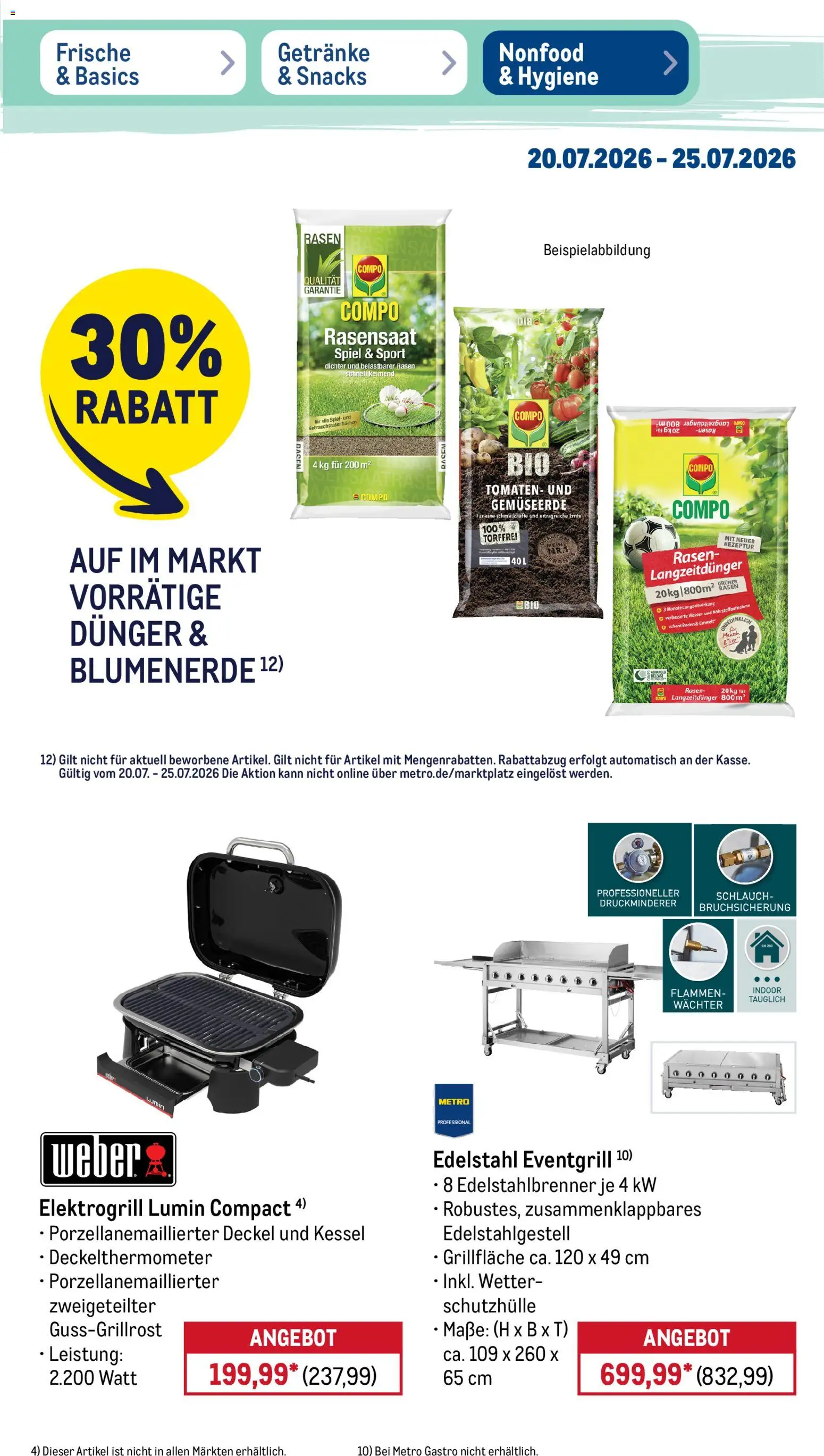 Metro NonFood-Angebote – gültig ab 20.07.2026 | Seite: 8 | Produkte: Spiel, Tomaten, Blumenerde, Wasser