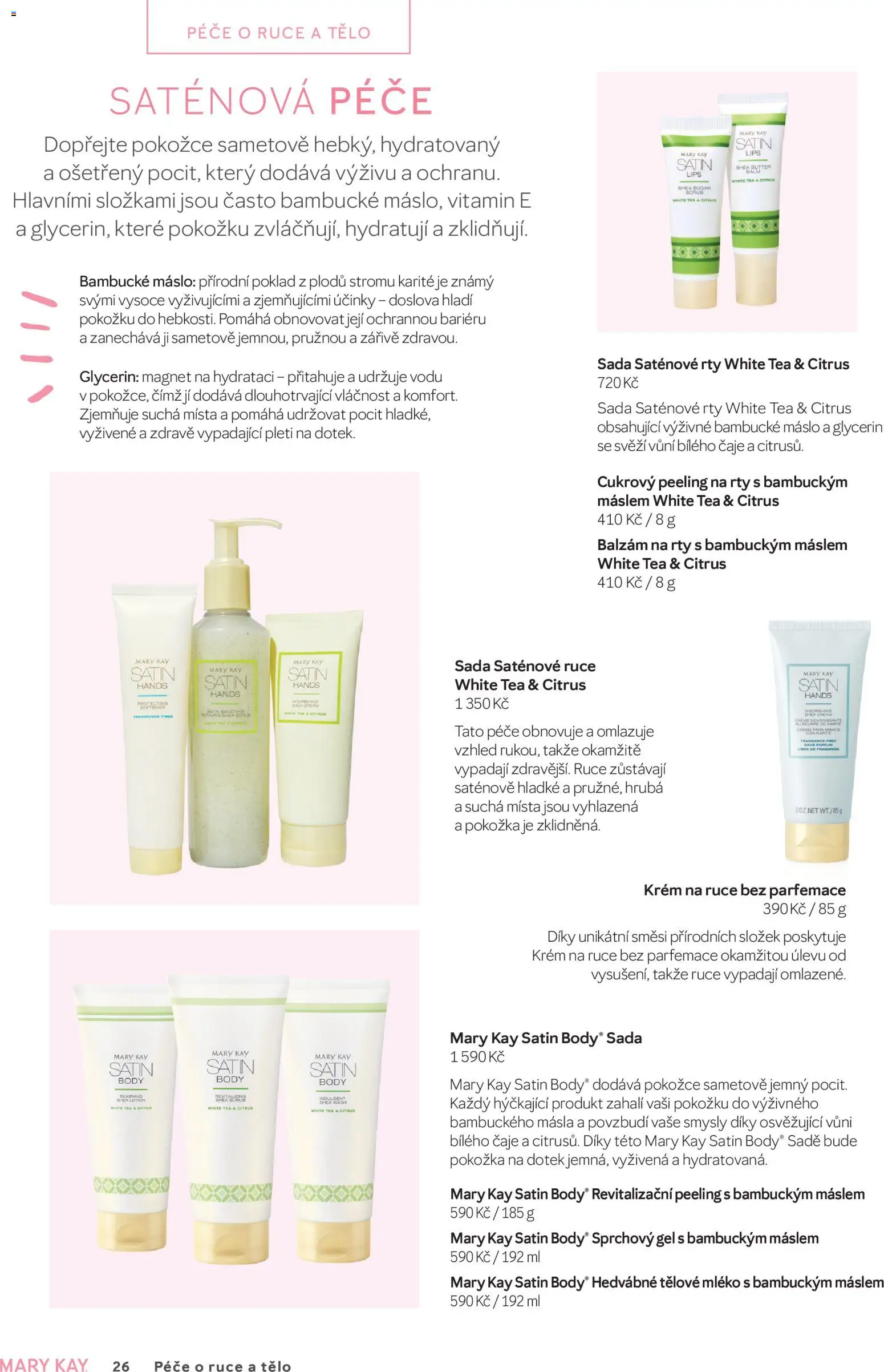 Mary Kay kniha o kráse od 01.07.2026 | Strana: 26 | Produkty: Mléko, Máslo, Čaje, Crema