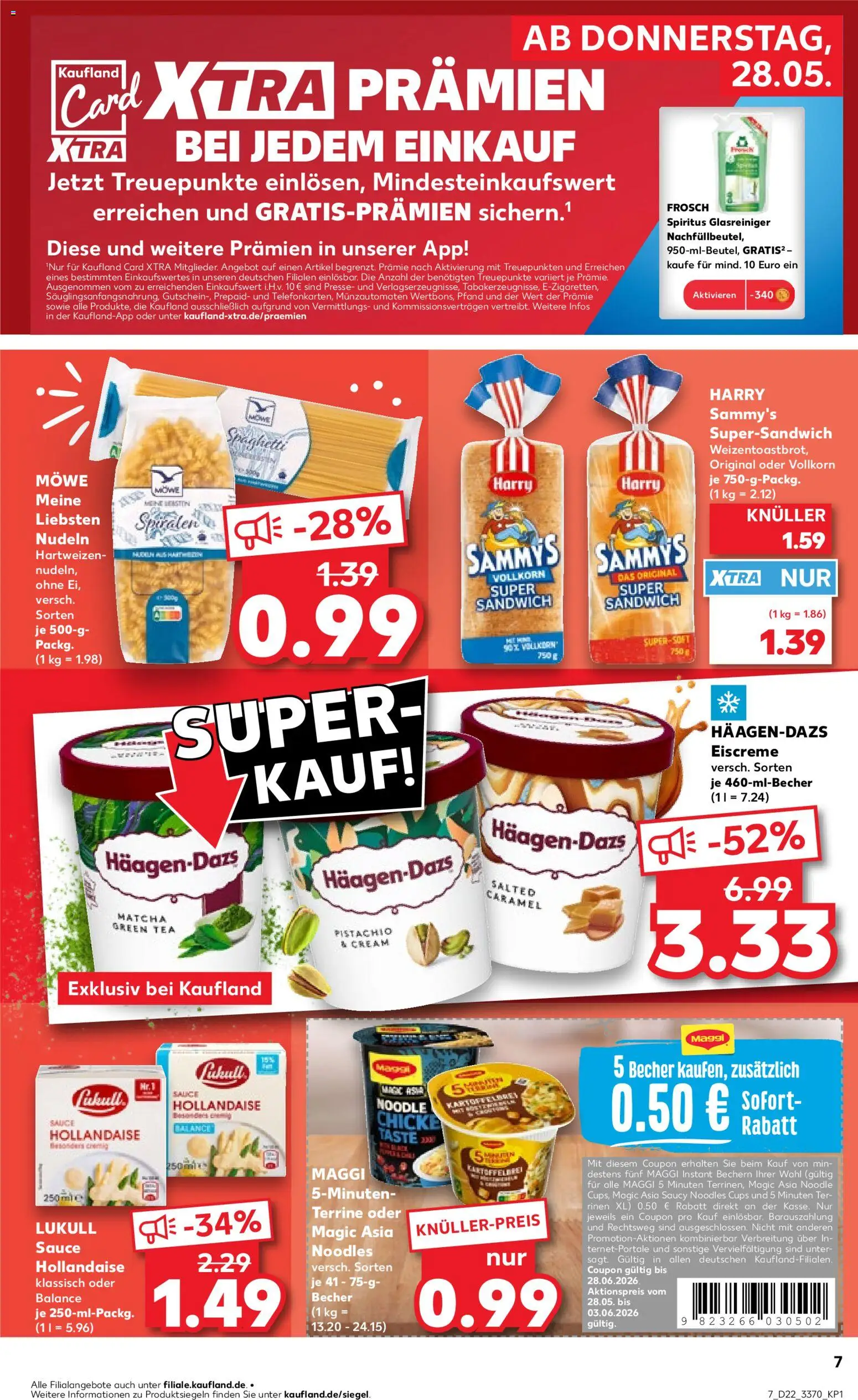 Kaufland Prospekt Frankfurt (Oder) – gültig ab 28.05.2026 | Seite: 7 | Produkte: Maggi, Toast, Pasta, Nudeln