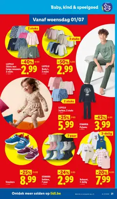 Sneakers, Sneakers - Voorbeeld van een folder van Lidl, geldig van 29/06/2026 | Pagina: 21 | Producten: Sneakers, Pyjama