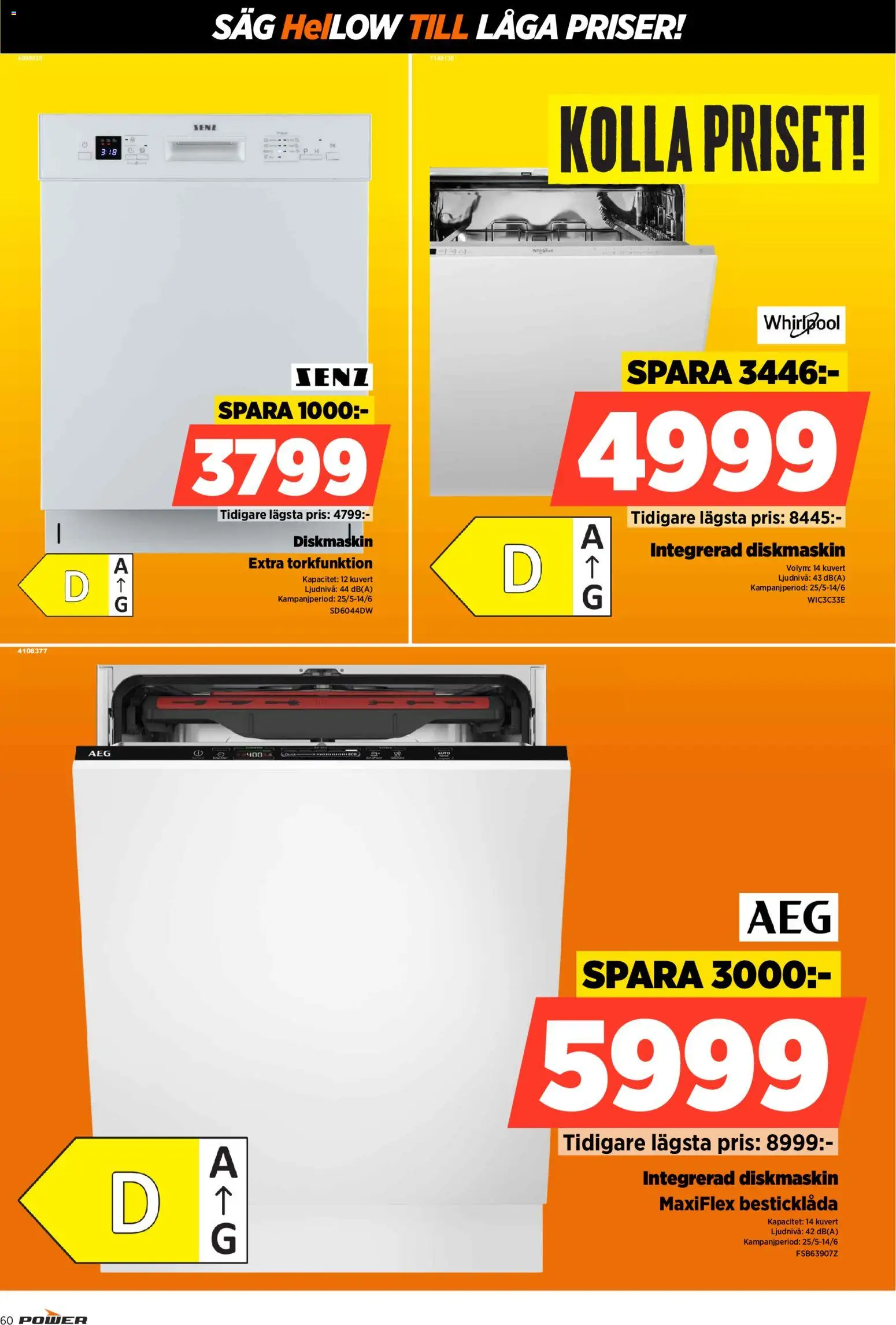 Power reklamblad aktuell från 01.06.2026 | Sida: 60 | Produkter: Diskmaskin, Såg, Kuvert