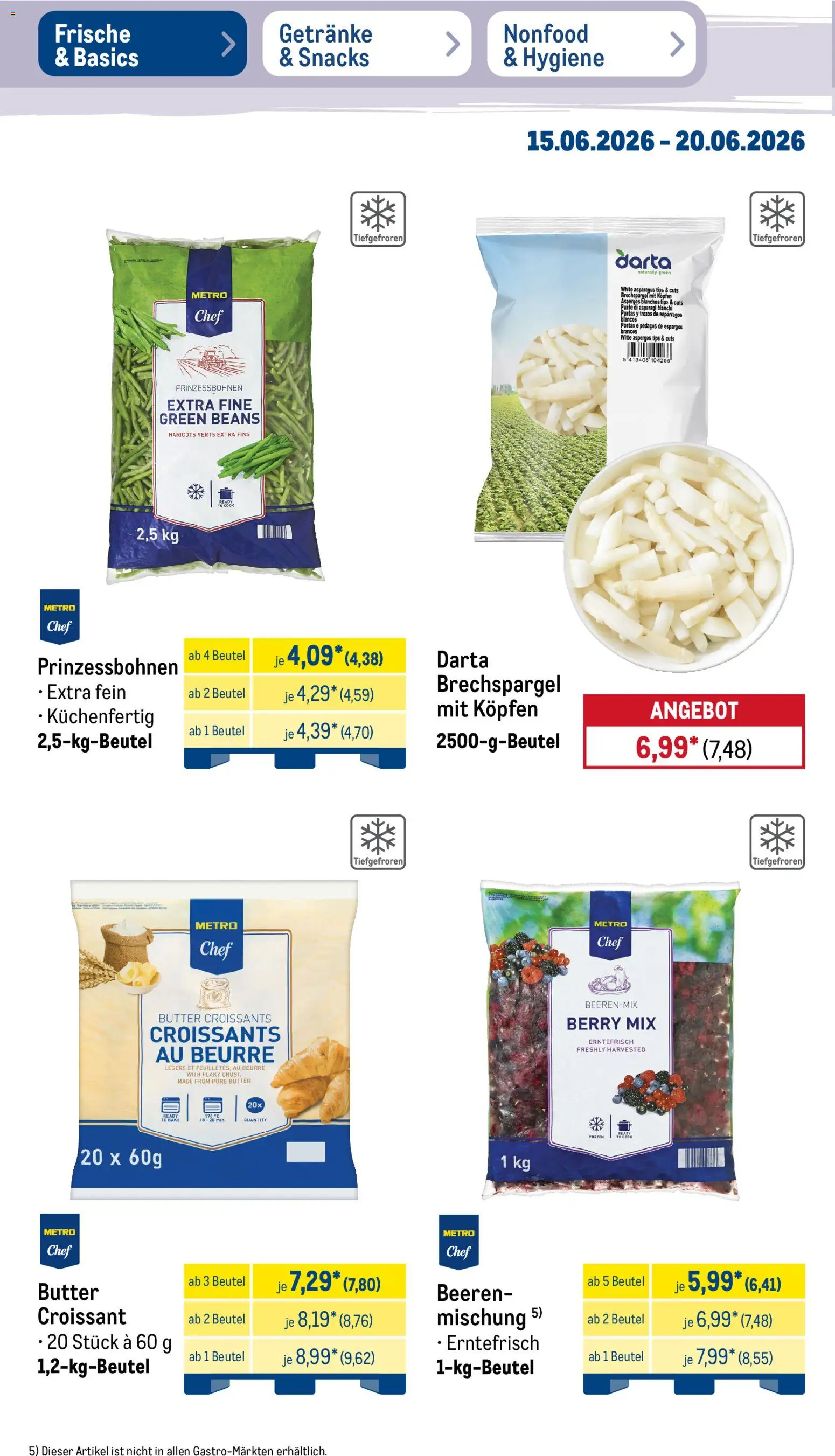 Metro Non Food & Hygiene – gültig ab 15.06.2026 | Seite: 52 | Produkte: Butter, Croissant