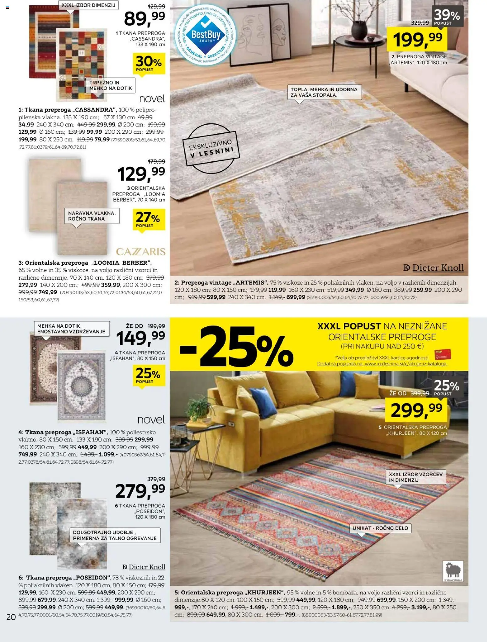 Novi XXXL Lesnina katalog ponudbe – veljaven od 04.05.2026 | Stran: 20 | Izdelki: Preproga
