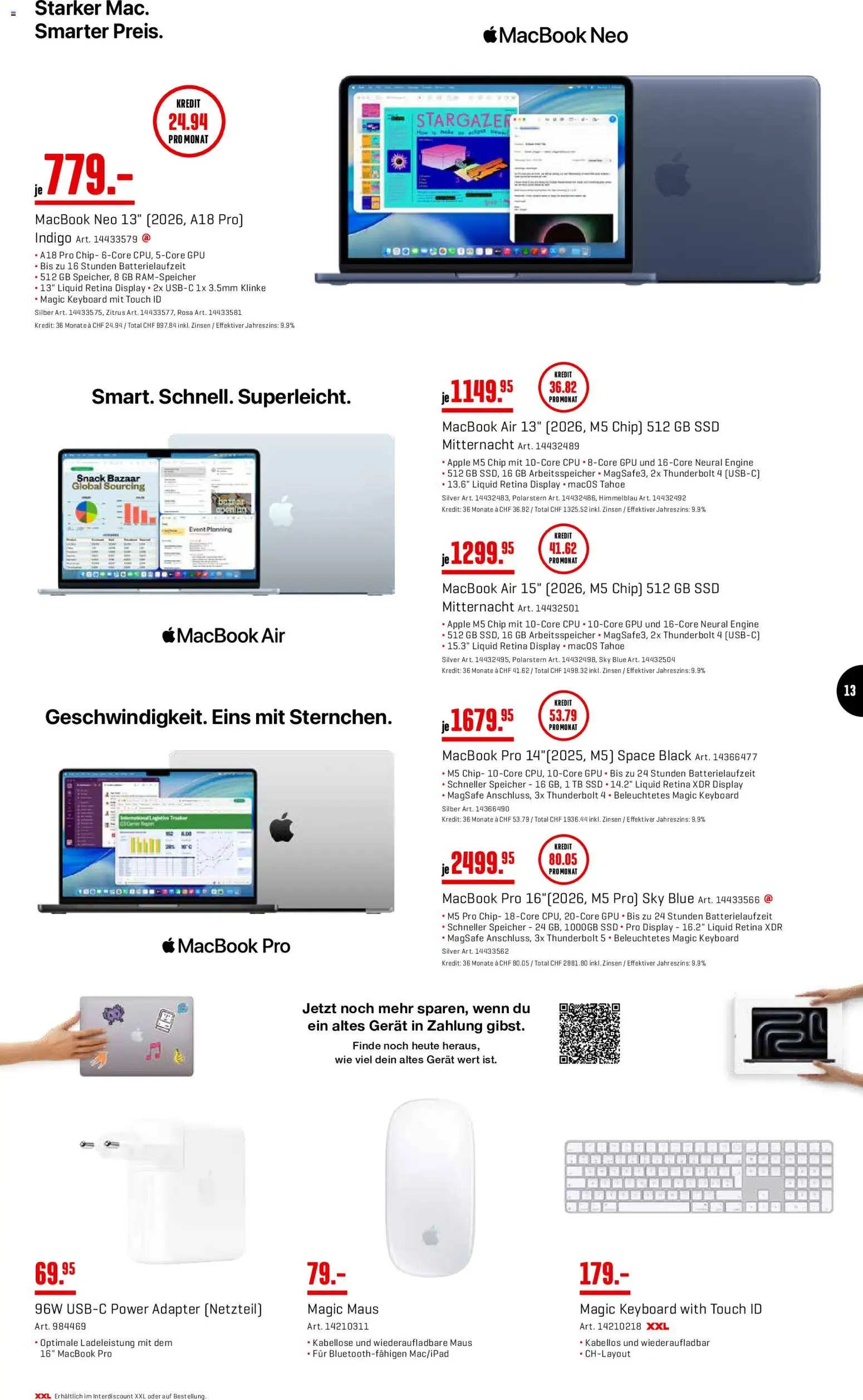Interdiscount aktionen Angebote – gültig ab 07.09.2026 | Seite: 13 | Produkte: Maus, Apple, Macbook, Adapter