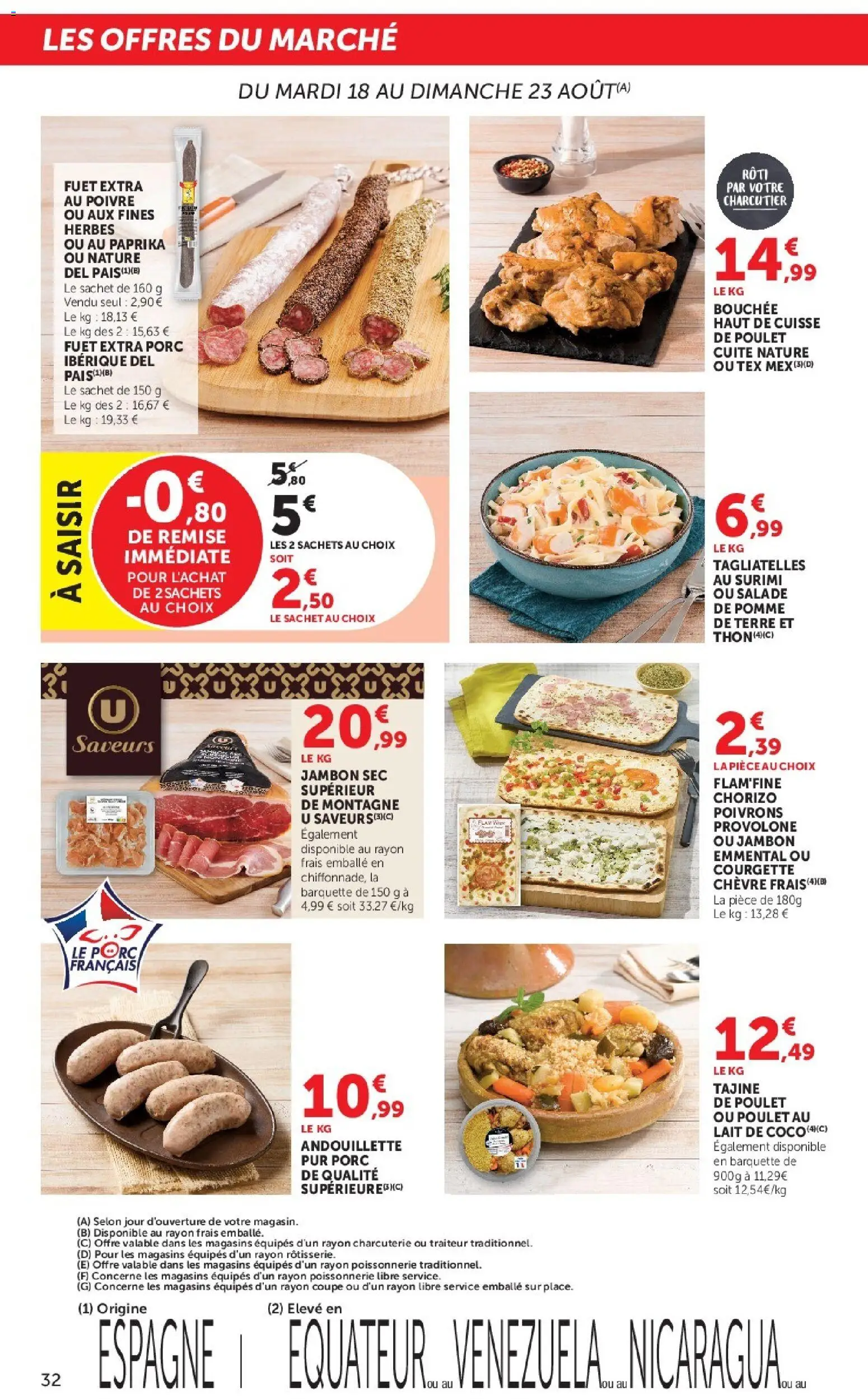 {H1} | Page: 32 | Produits: Poissonnerie, Poivre, Jambon, Provolone