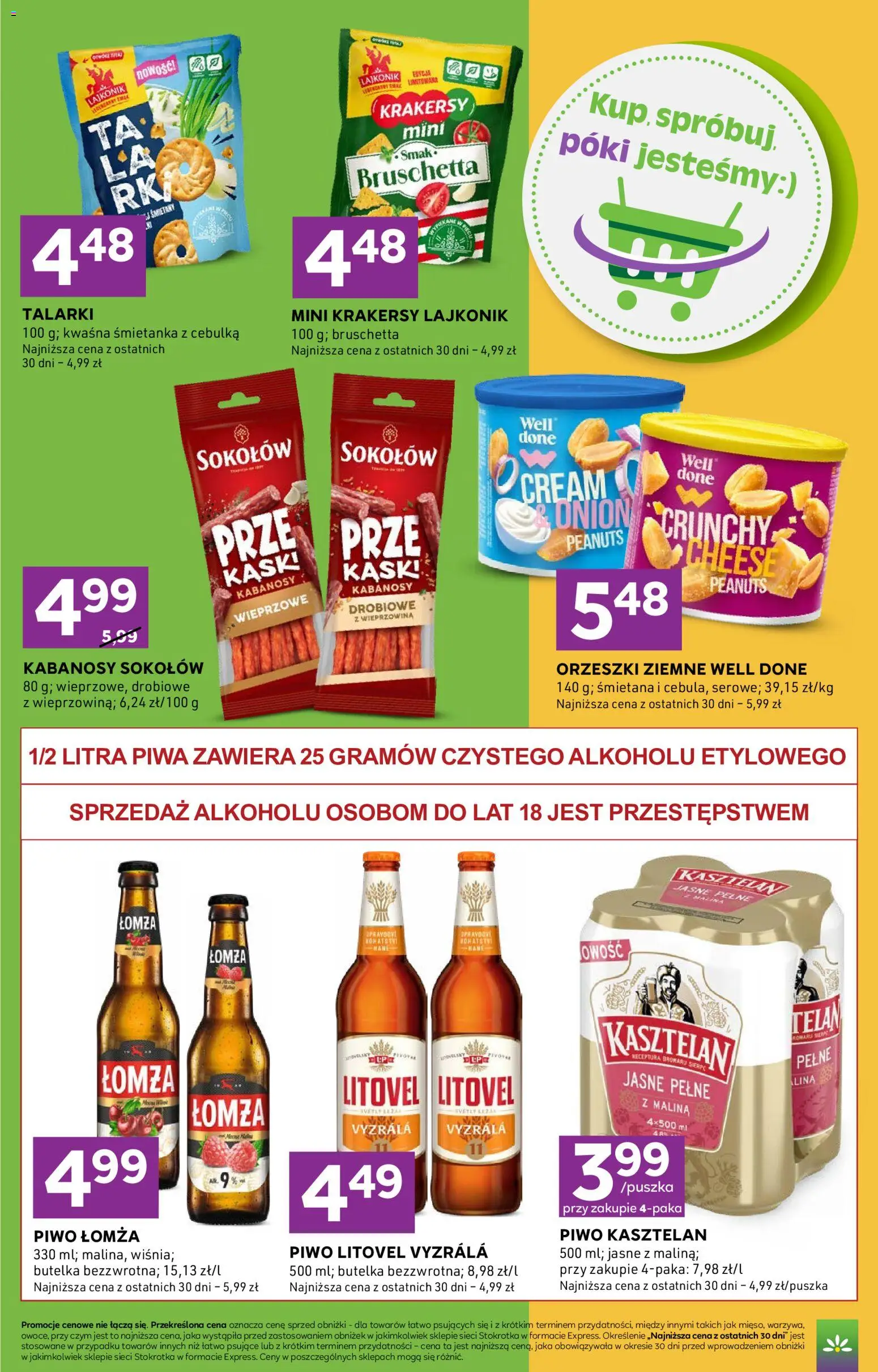 Stokrotka gazetka - Express od 30.07.2026 | Strona: 5 | Produkty: Malina, Bruschetta, Krakersy, Wieprzowina