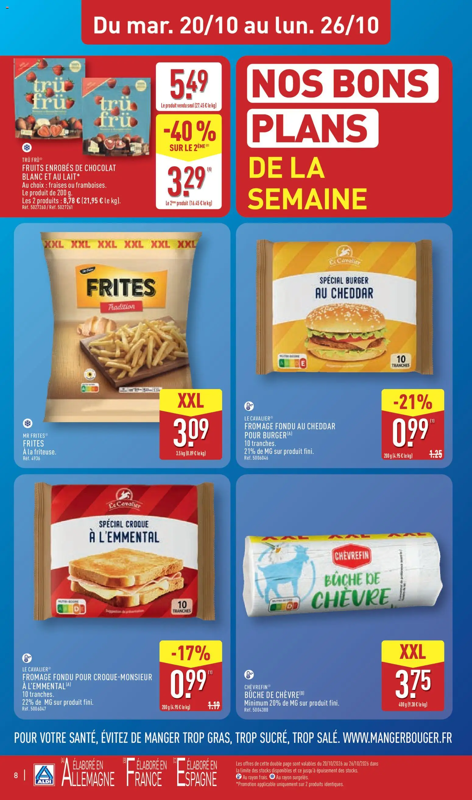 {H1} | Page: 10 | Produits: Frites, Fromage, Chocolat, Bûche de chèvre