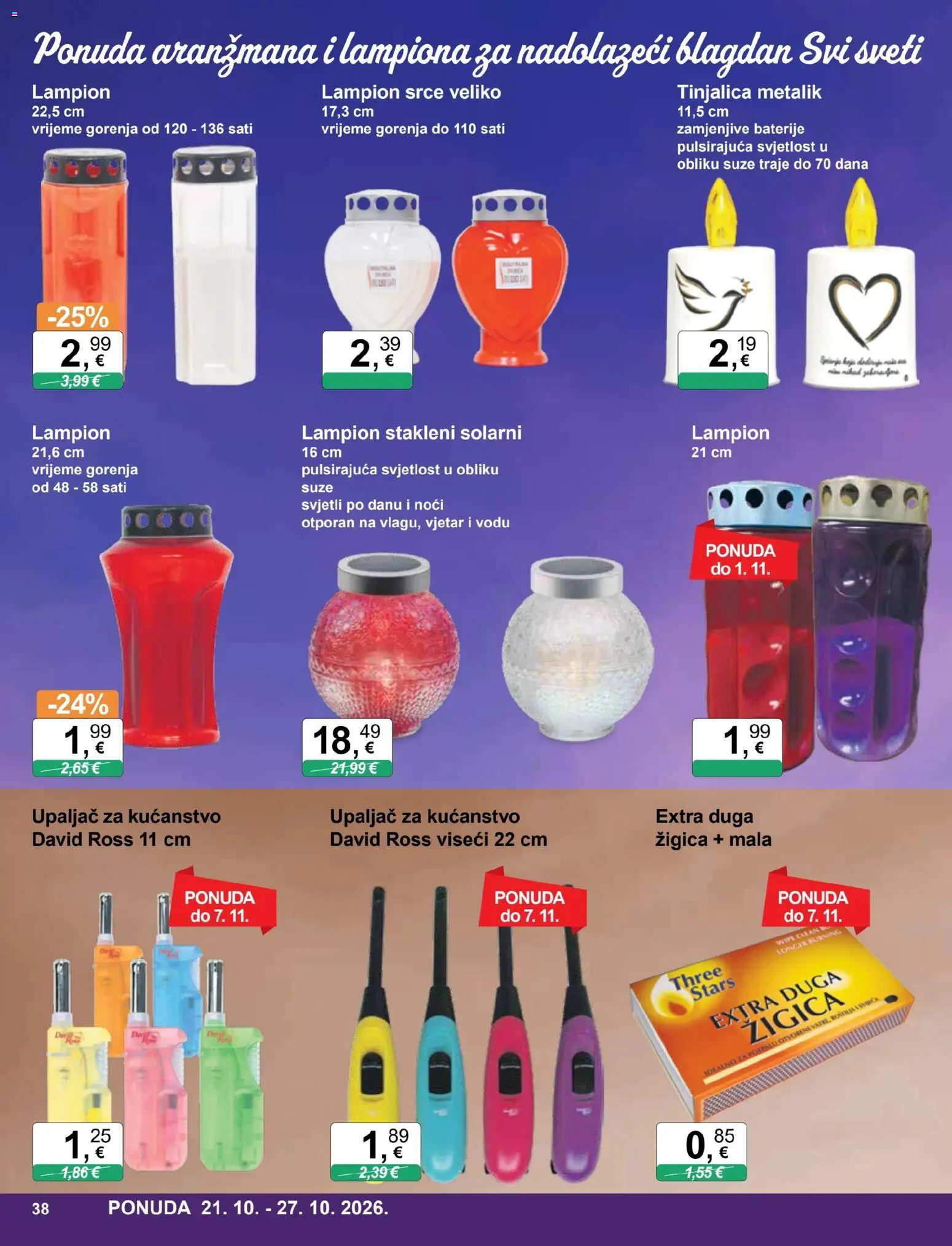 KTC katalog | vrijedi od 21.10.2026 | Stranica: 38 | Proizvodi: Lampion, Baterije, Upaljač