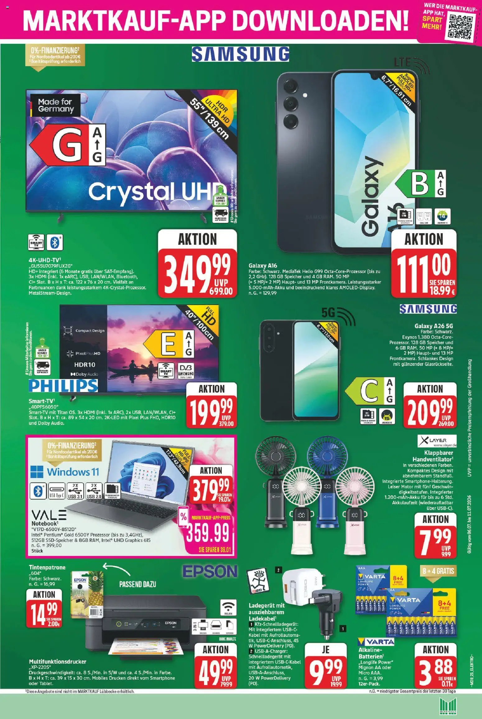 Marktkauf Prospekt – gültig ab 06.07.2026 | Seite: 21 | Produkte: Epson, Philips, Samsung, Audio
