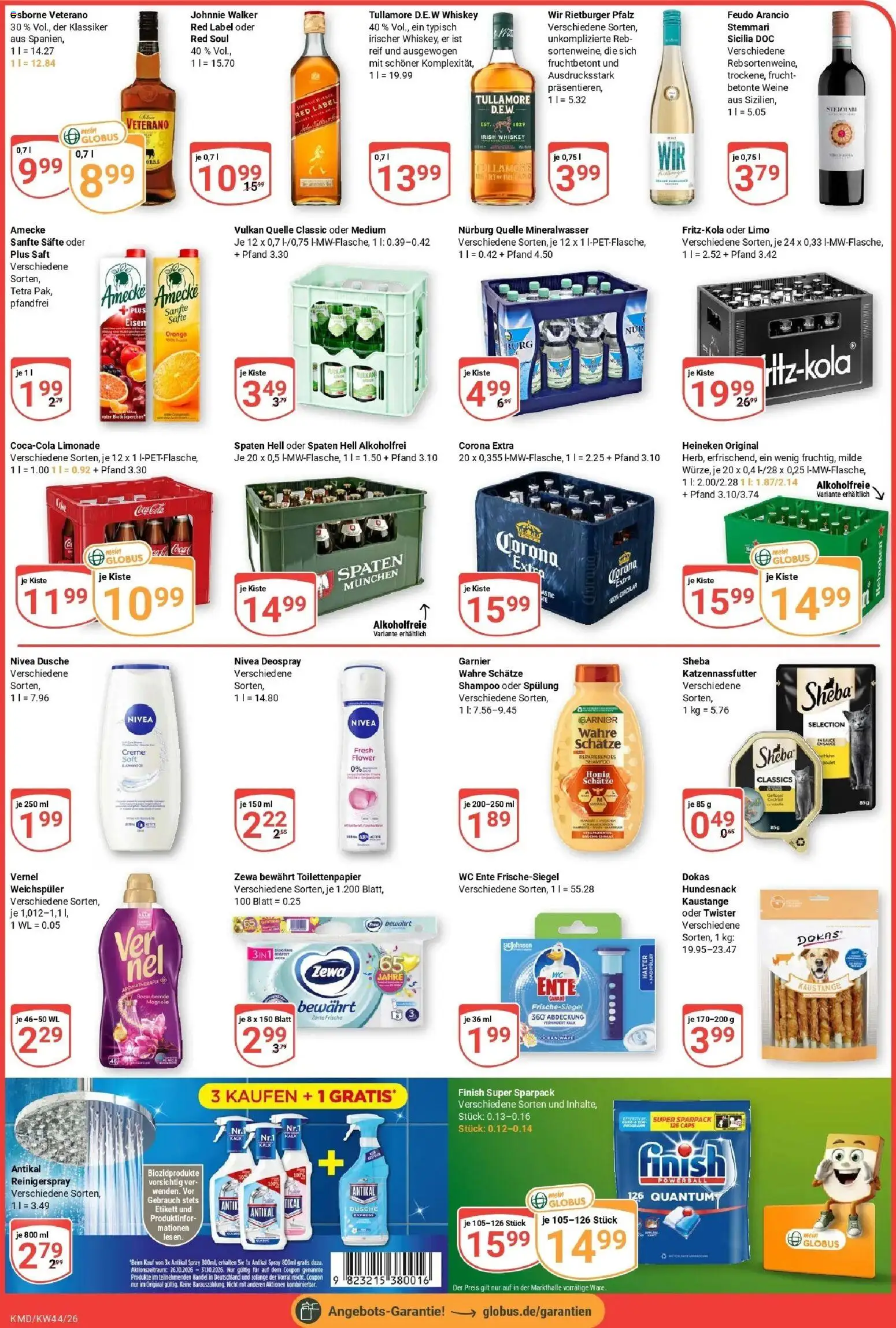 Globus Prospekt Köln (ab 26.10.2026) » Angebote online | Seite: 4 | Produkte: Coca cola, Dusche, Zewa, Toilettenpapier