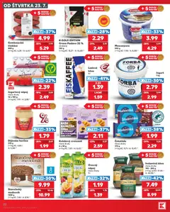 Kaufland SK akciós újság - amely érvényes a következő dátumtól: 2026.07.23. | Oldal: 22 | Termékek: Croissant, Grana padano, Mascarpone