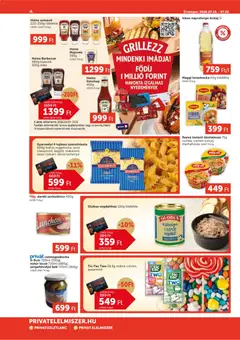 PRIVÁT Aktuális szórólap MAX - amely érvényes a következő dátumtól: 2026.07.16. | Oldal: 4 | Termékek: Tarhonya, Maggi, Száraztészta, Majonéz