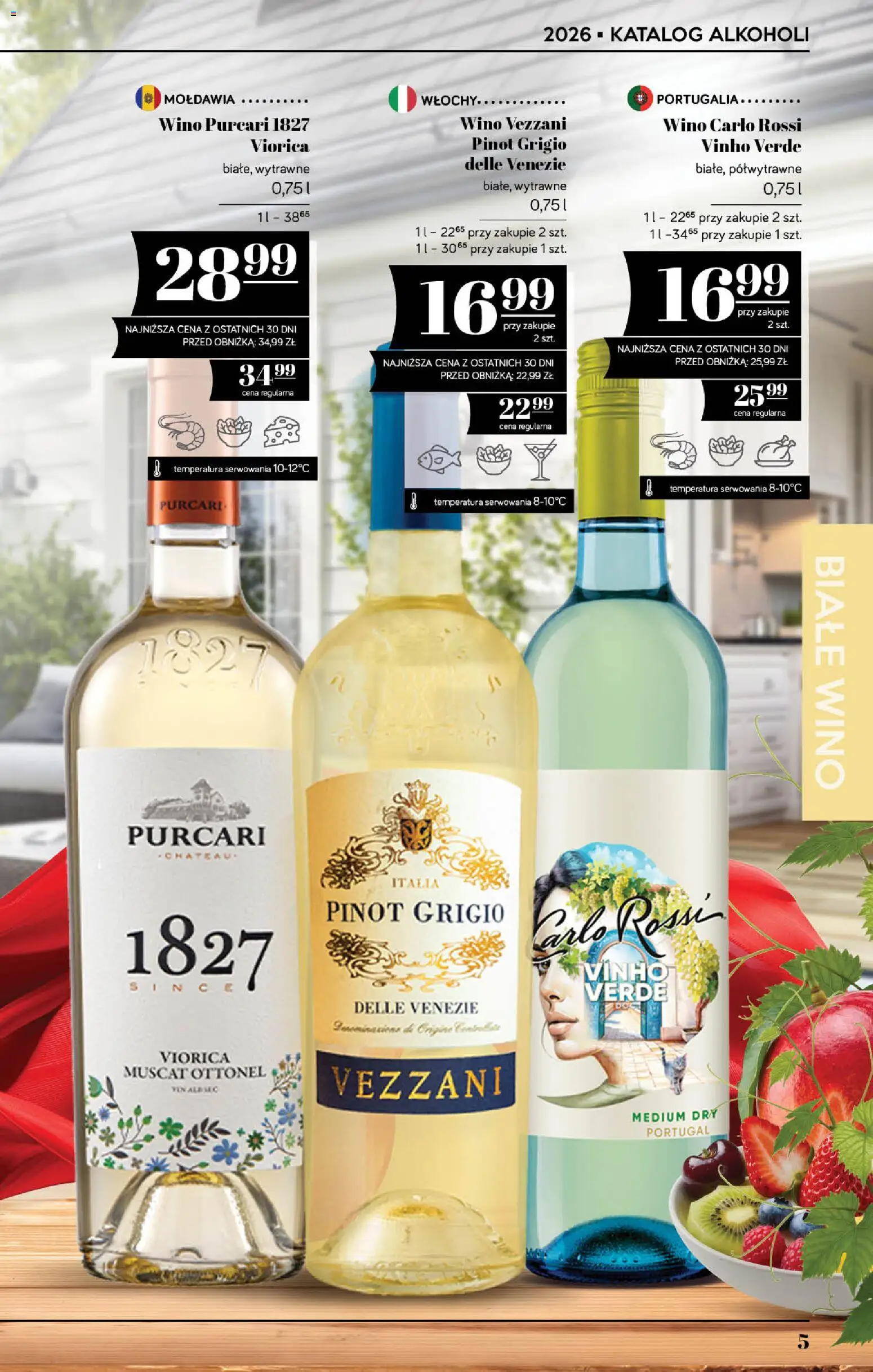 POLOmarket katalog - Alkoholi od 10.09.2026 | Strona: 5 | Produkty: Vinho verde, Pinot Grigio, Białe wino, Carlo Rossi