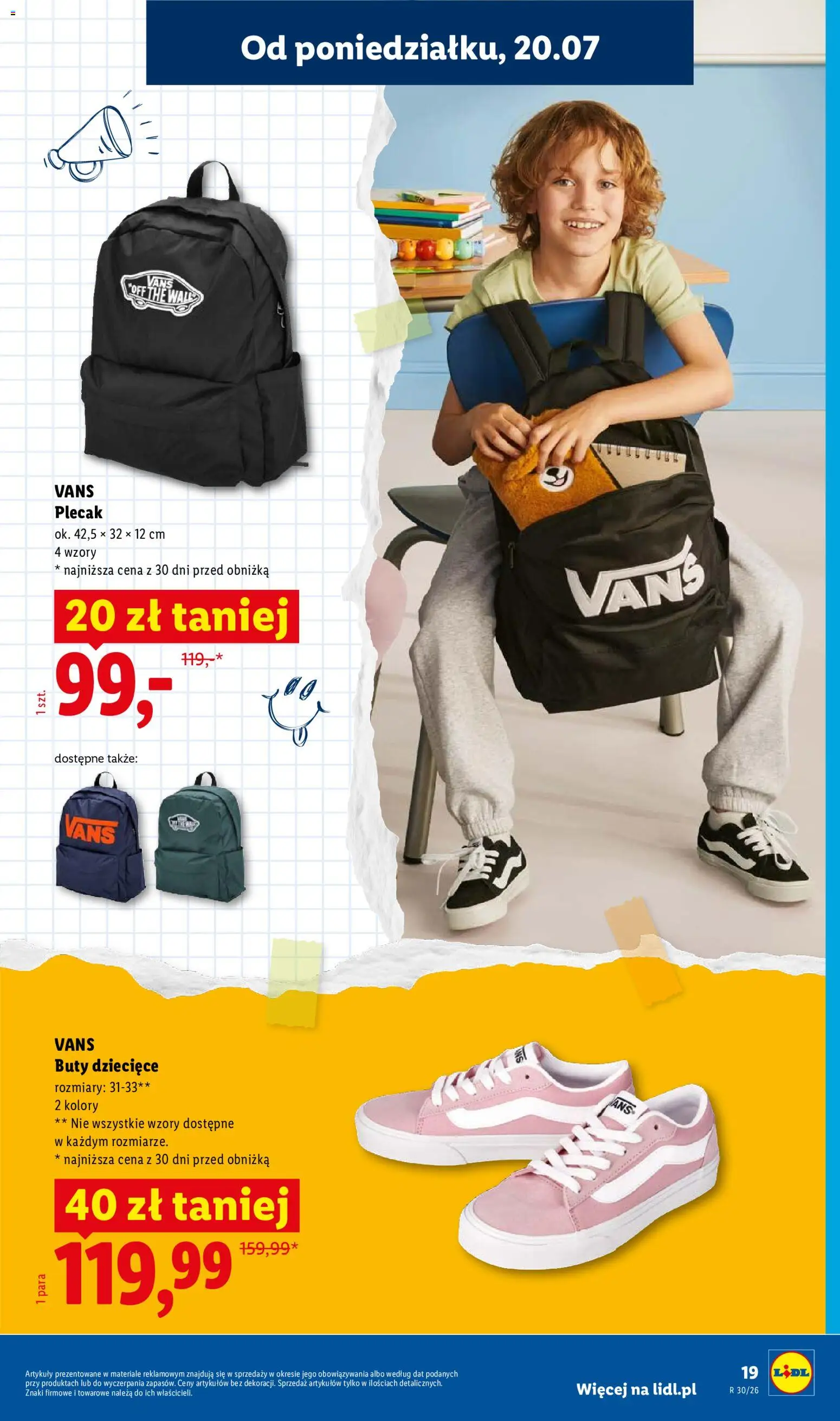 Lidl Katalog od 20.07.2026 | Strona: 19 | Produkty: Buty, Plecak