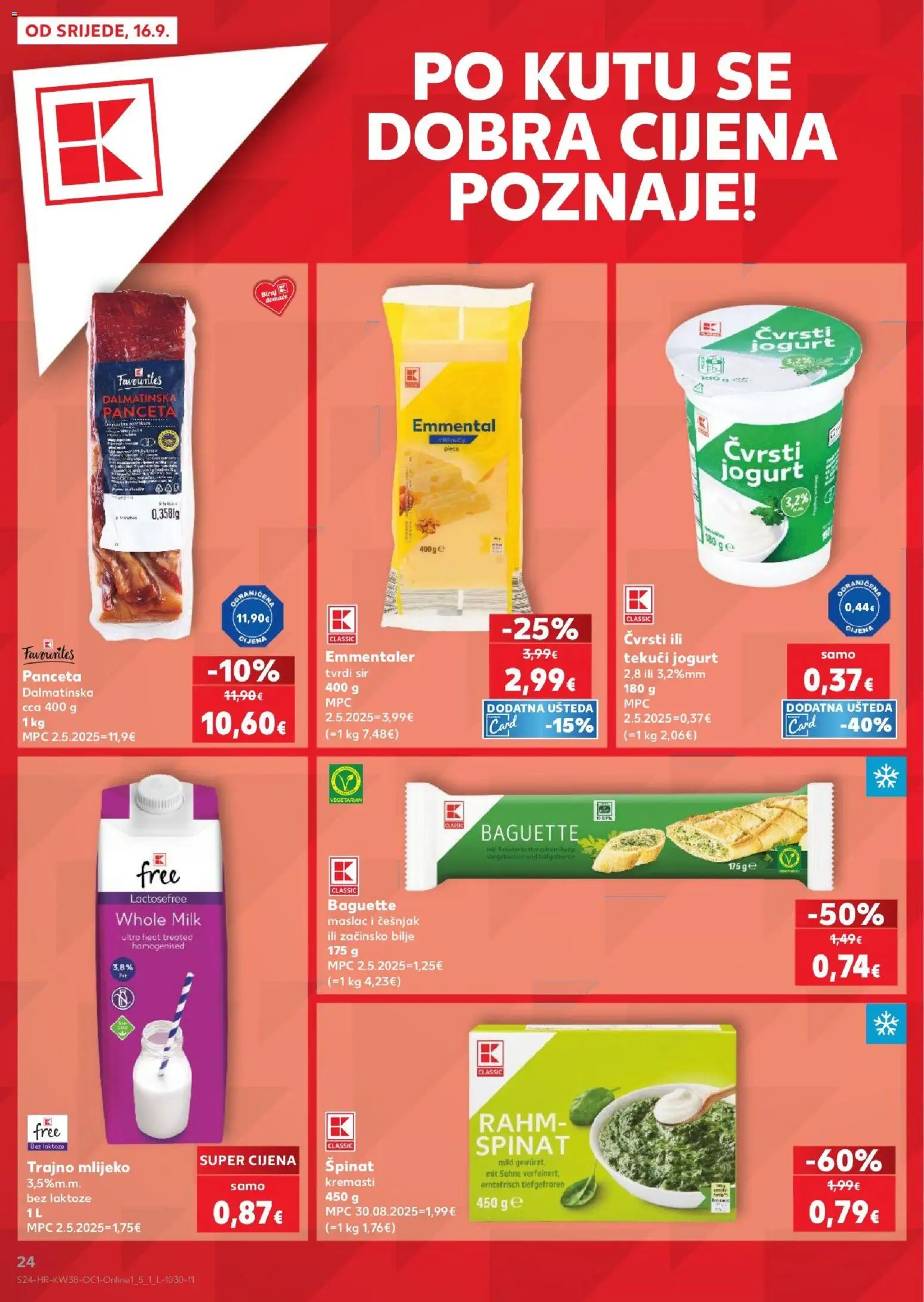 Kaufland katalog | vrijedi od 16.09.2026 | Stranica: 24 | Proizvodi: Lindt, Milka čokolada, Keksi, Barilla
