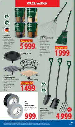 Lidl akciós újság - amely érvényes a következő dátumtól: 2026.09.17. | Oldal: 49