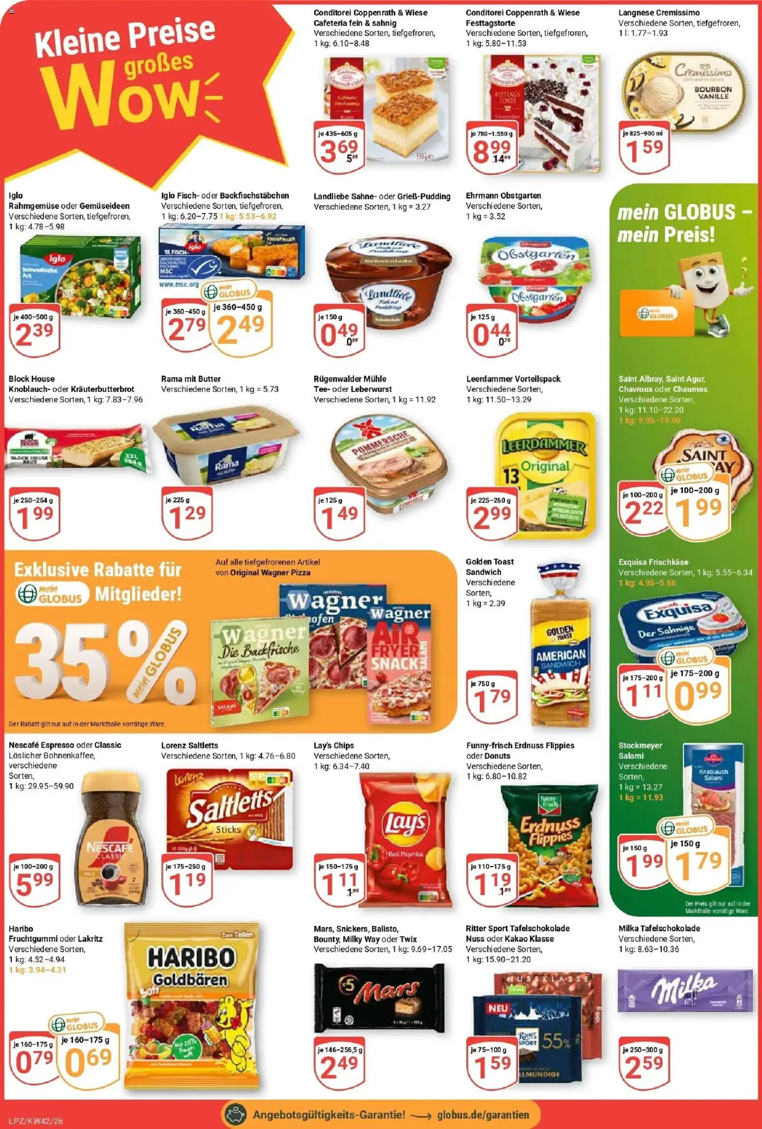 Globus Prospekt Leipzig (ab 12.10.2026) » Angebote online | Seite: 2 | Produkte: Exquisa frischkase, Leerdammer, Salami, Chips