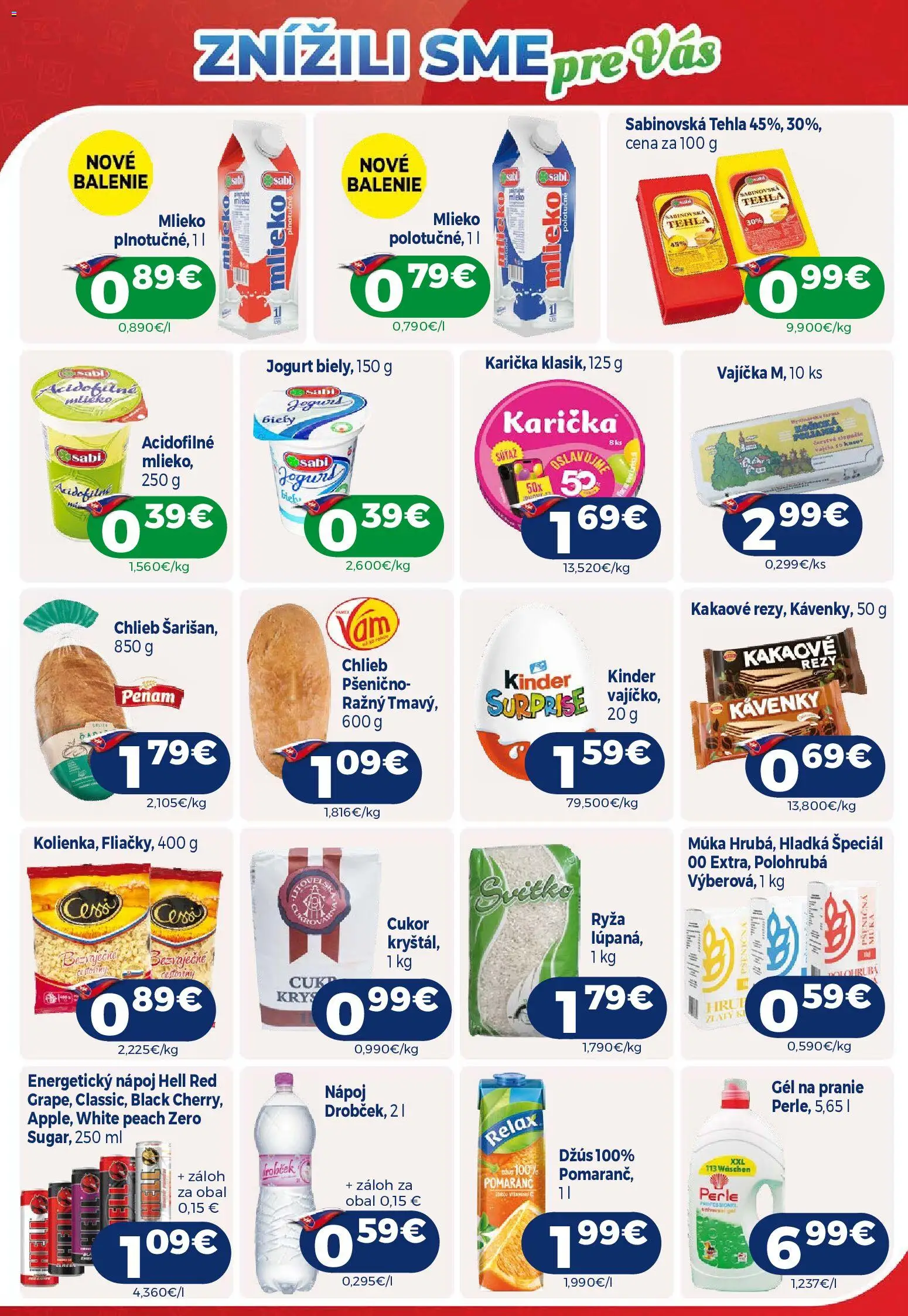 Nové Milk Agro akcie – leták je platný od 19.08.2026 | Strana: 5 | Produkty: Mlieko, Jogurt, Chlieb, Gél na pranie