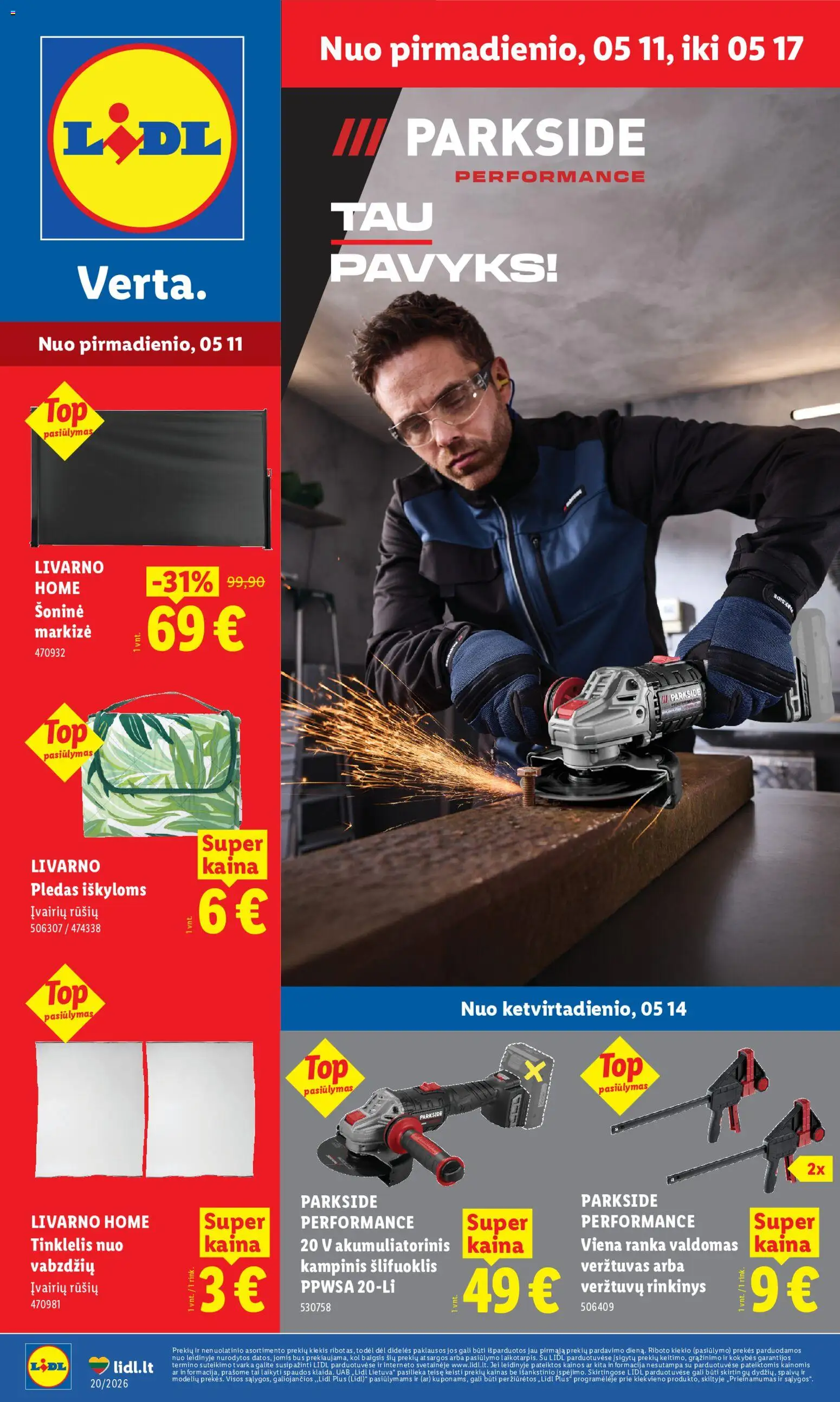 LIDL akcijos nuo 11.05.2026 | Puslapis: 1 | Prekių: Pledas