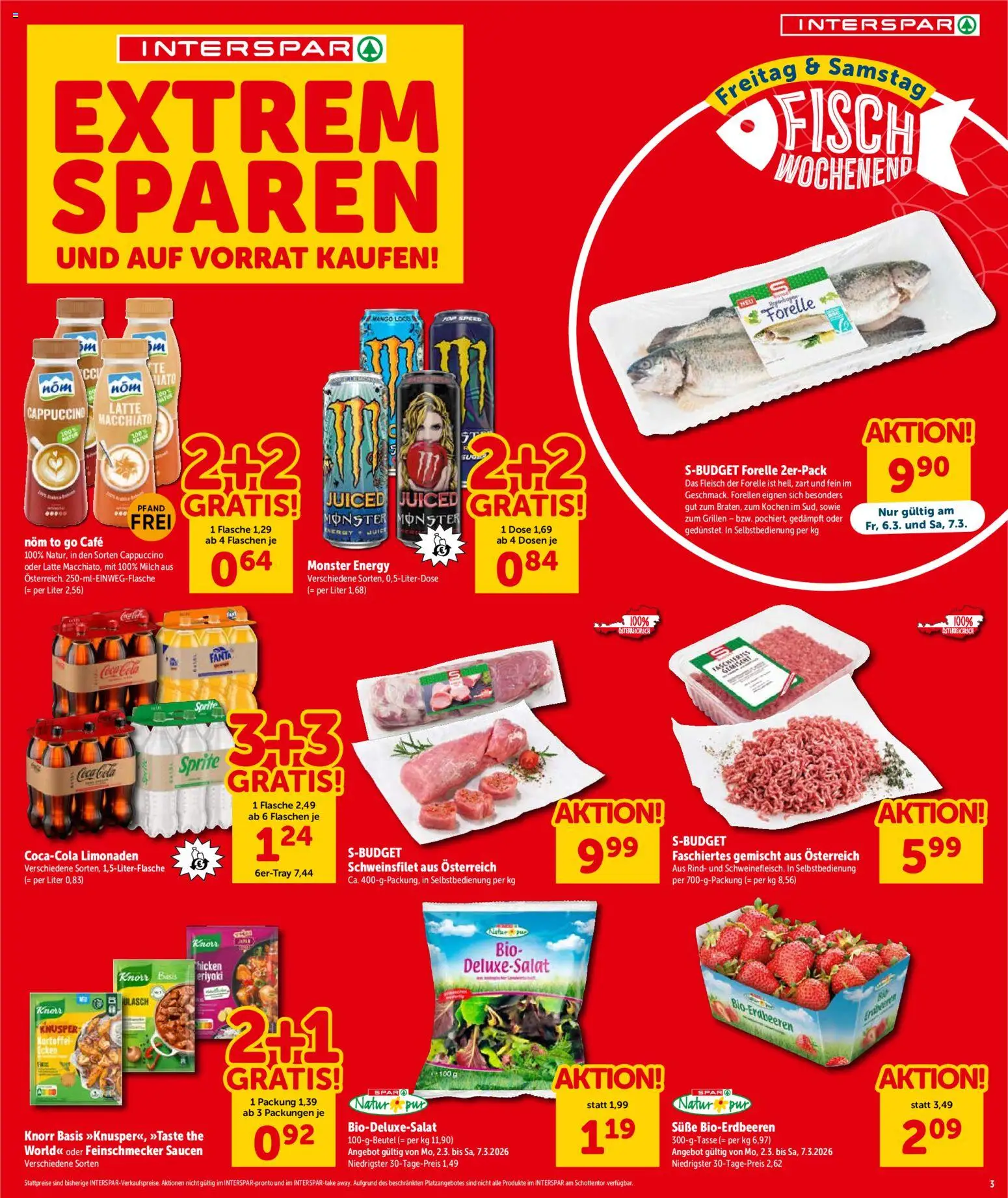 Interspar Flugblatt - Vorarlberg gültig ab 05.03.2026 | Seite: 3 | Produkte: Milch, Fisch