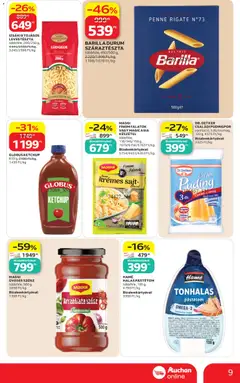 Auchan Szupermarket akciós újság - amely érvényes a következő dátumtól: 2026.07.23. | Oldal: 9 | Termékek: Puding, Tonhal, Pástétom, Készétel