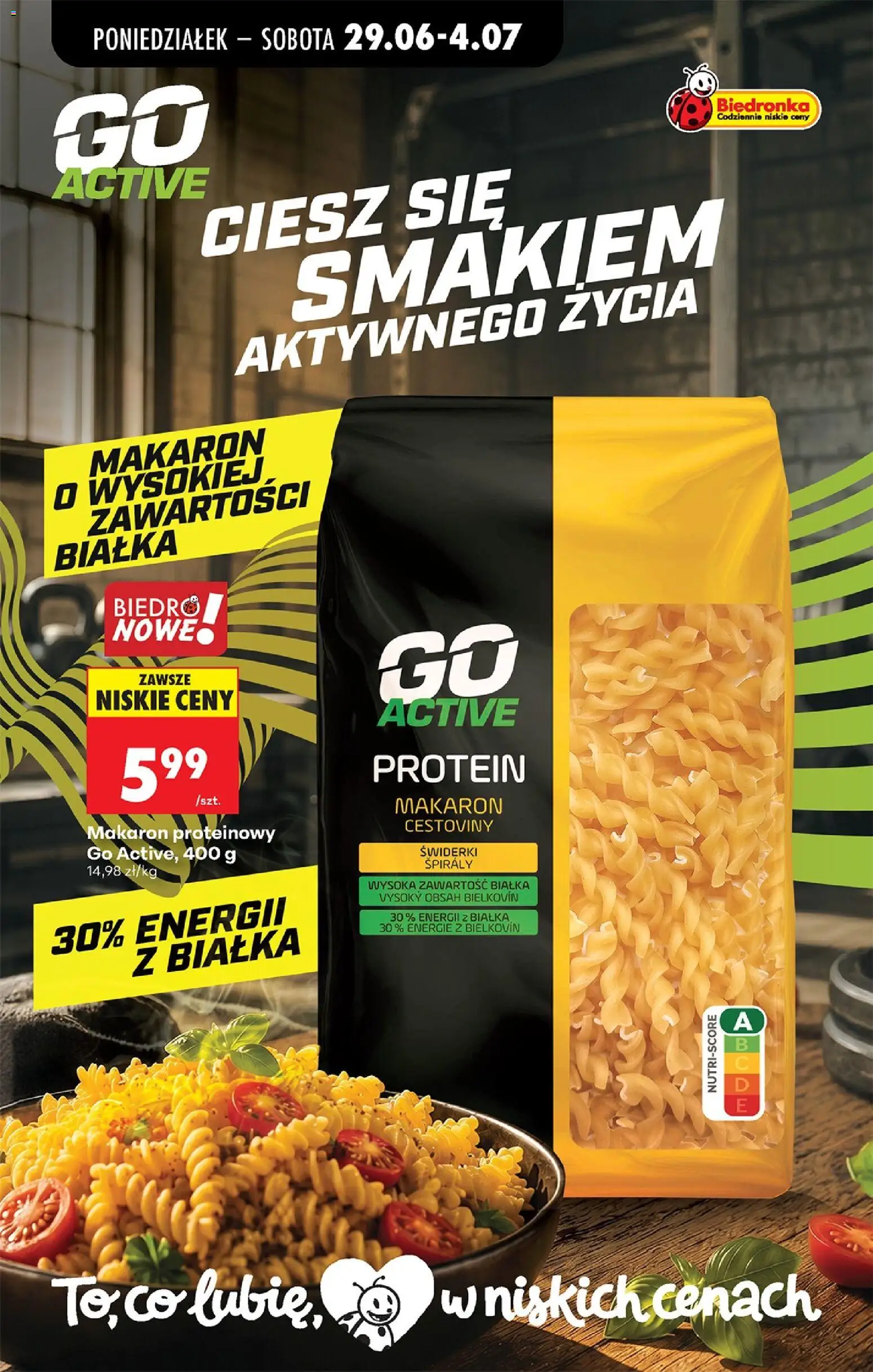 Biedronka gazetka od poniedziałku od 29.06.2026 | Strona: 57 | Produkty: Makaron