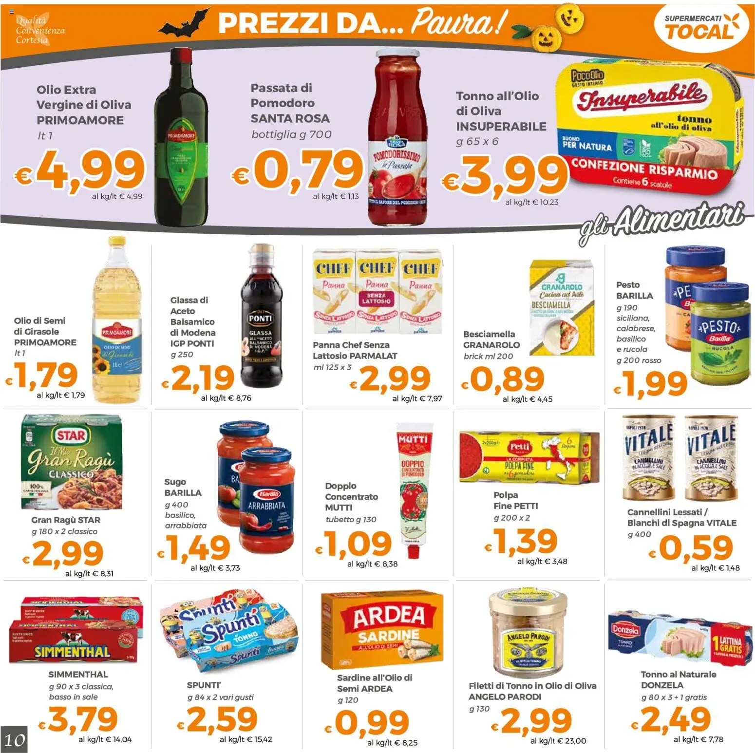 Volantino Tocal del 20/10/2026 | Pagina: 10 | Prodotti: Sale, Pomodoro, Glassa, Olio di Oliva