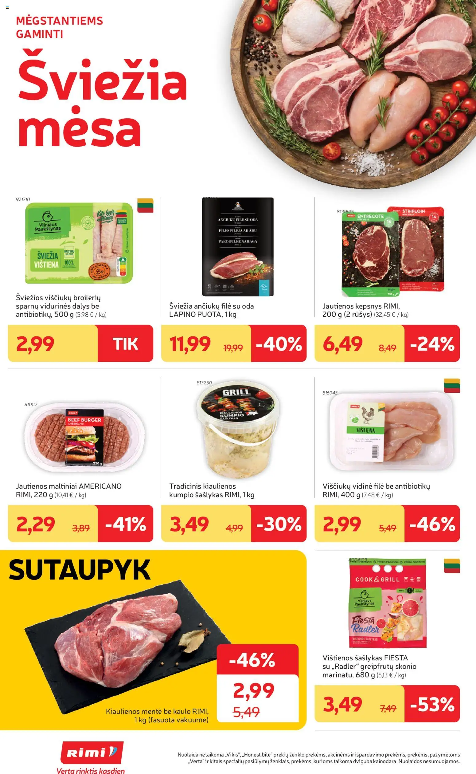 Rimi akcijos nuo 19.05.2026 | Puslapis: 12 | Prekių: Vištienos, Kiaulienos, Jautienos, Vištiena