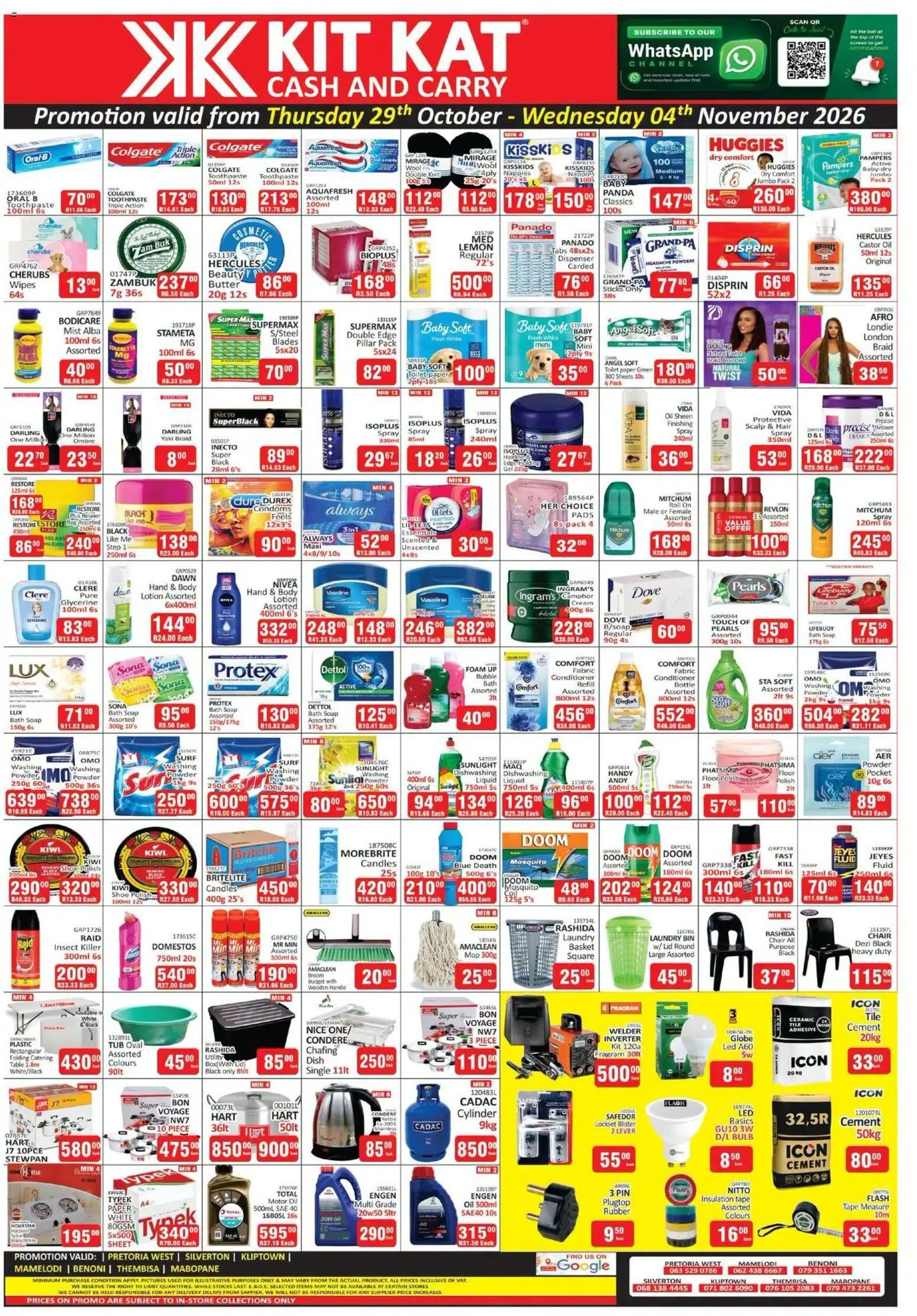 New KIT KAT Cash & Carry catalogue – valid from 29/10/2026 | Page: 3 | Products: Globe, Cream, Toothpaste, Cement