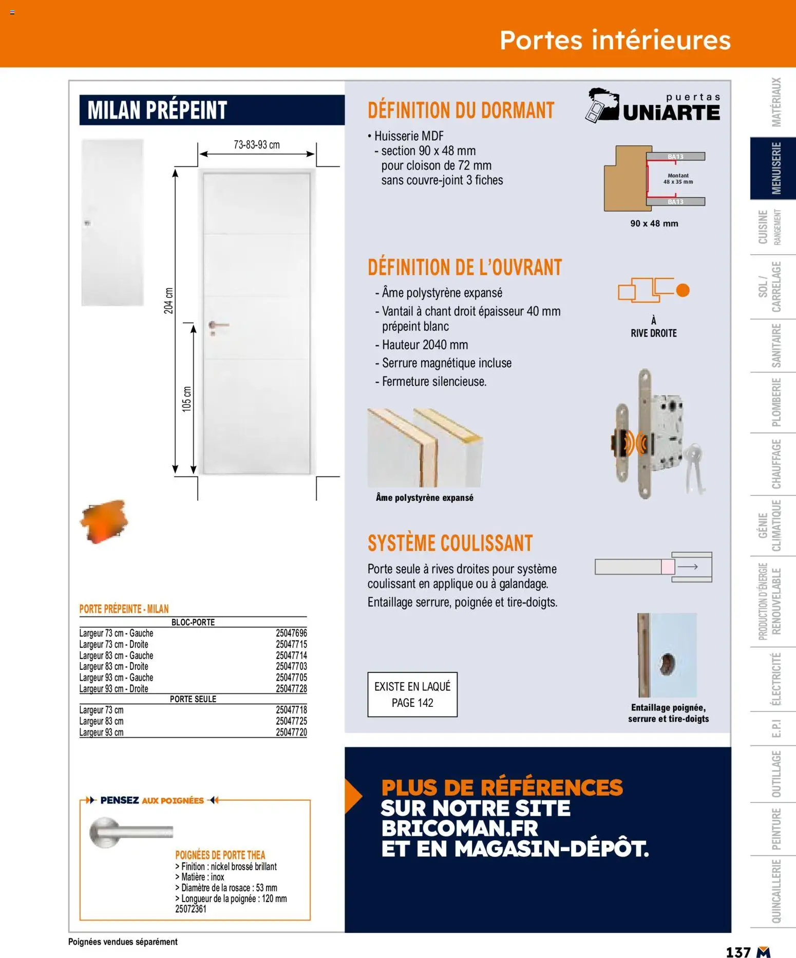 {H1} | Page: 137 | Produits: Brosse, Porte, Poignées, Portes
