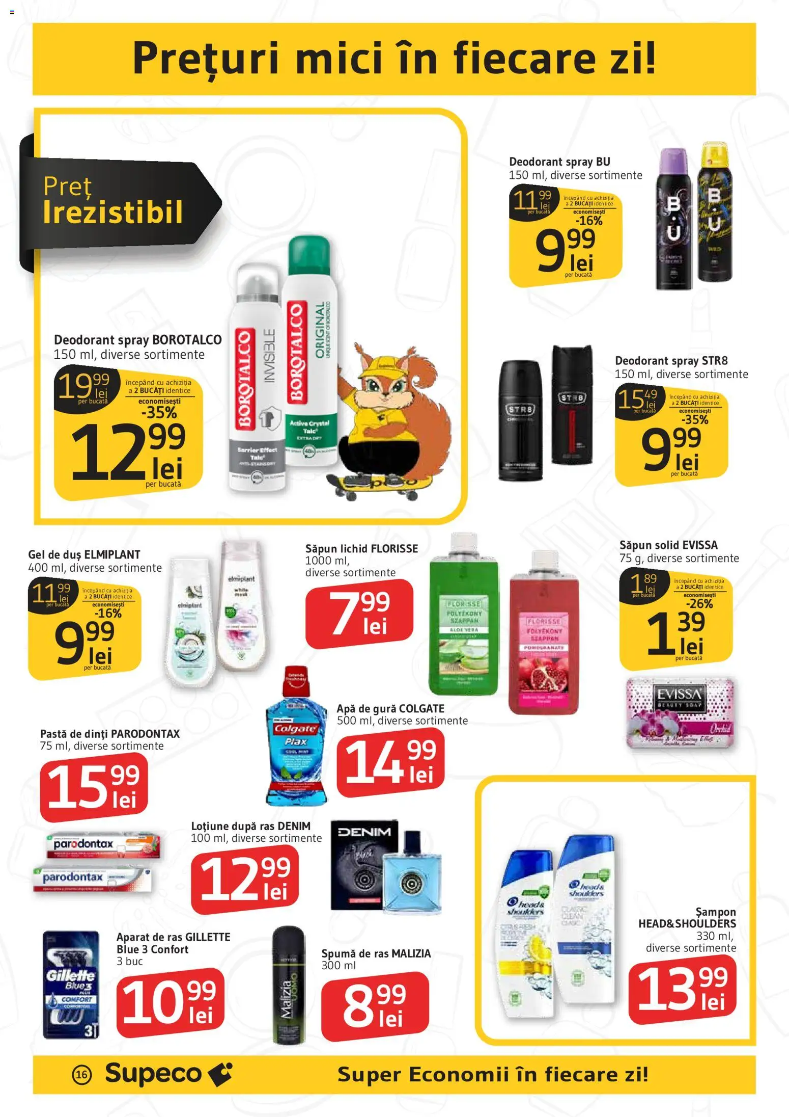 Noul catalog Supeco – valabil de la 11.06.2026 | Pagină: 16 | Produse: Aparat De Ras, Duș, Loțiune după ras, Săpun