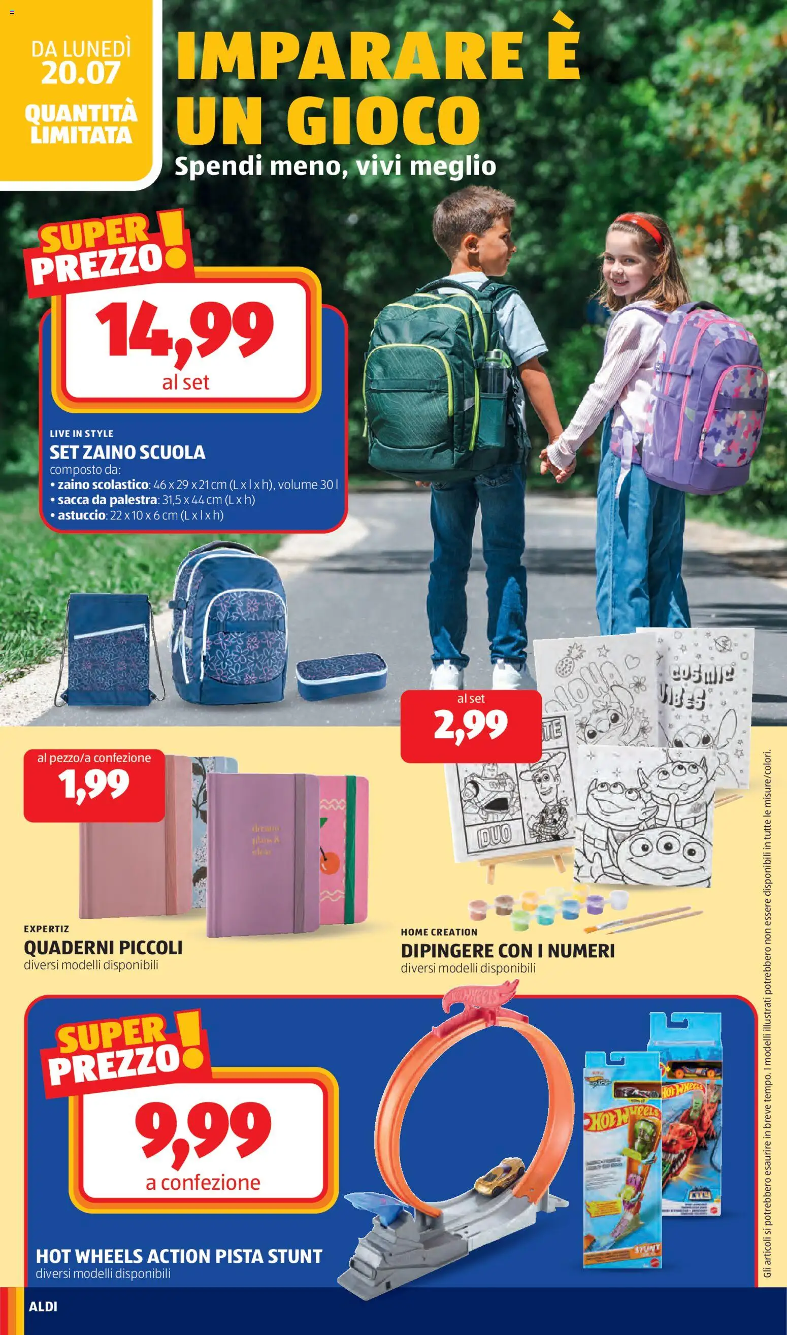 Volantino Aldi del 20/07/2026 | Pagina: 30 | Prodotti: Zaino, Gioco, Astuccio