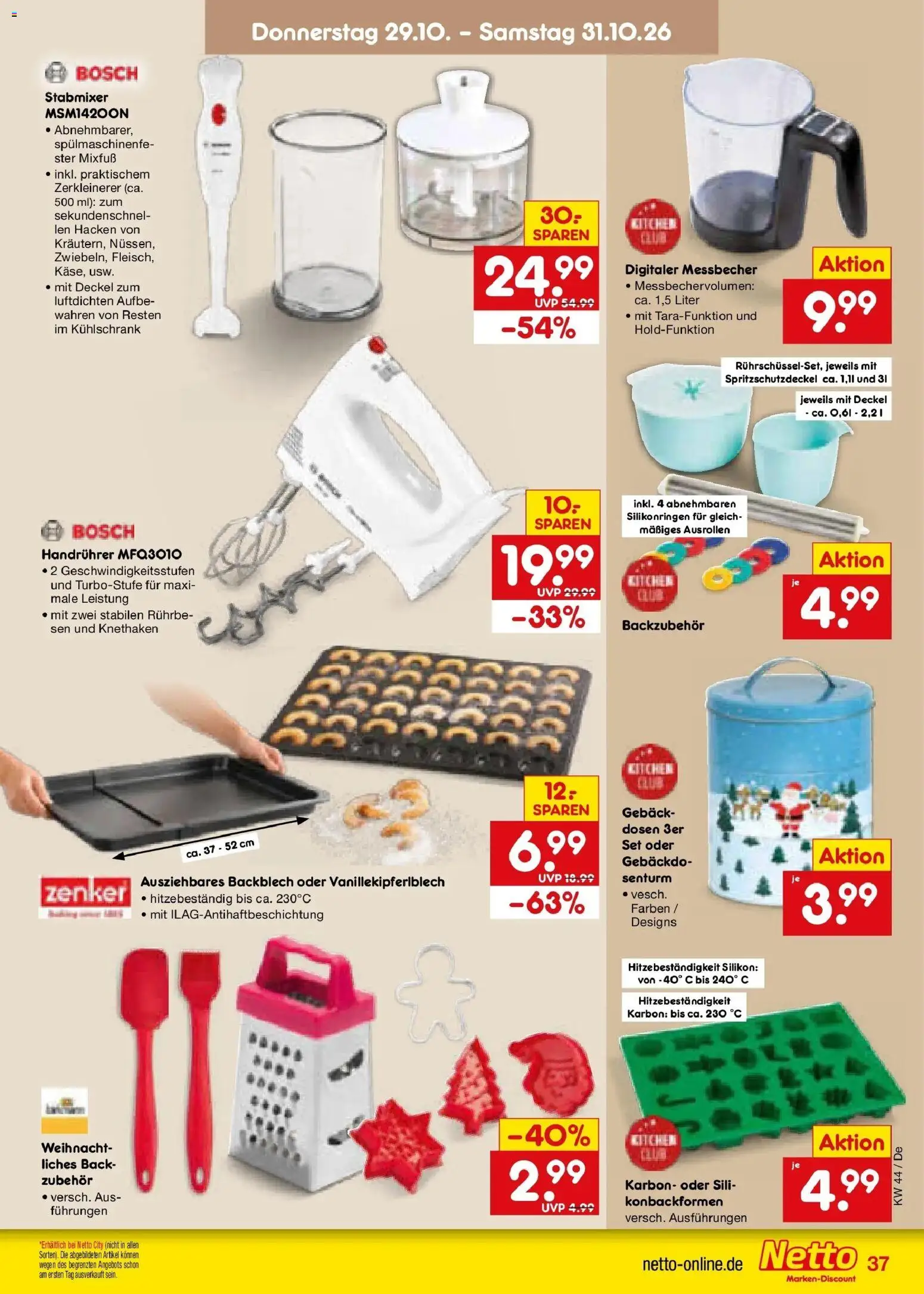 Netto Marken-Discount Prospekt Waiblingen-Bittenfeld – gültig ab 26.10.2026 | Seite: 49 | Produkte: Bosch, Kühlschrank, Stabmixer