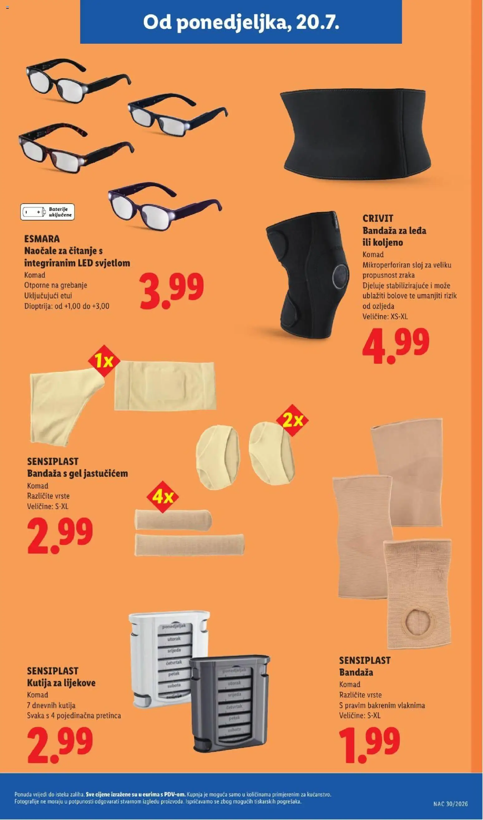 Lidl katalog | vrijedi od 20.07.2026 | Stranica: 35 | Proizvodi: Koljeno, Kutija, Led, Naočale