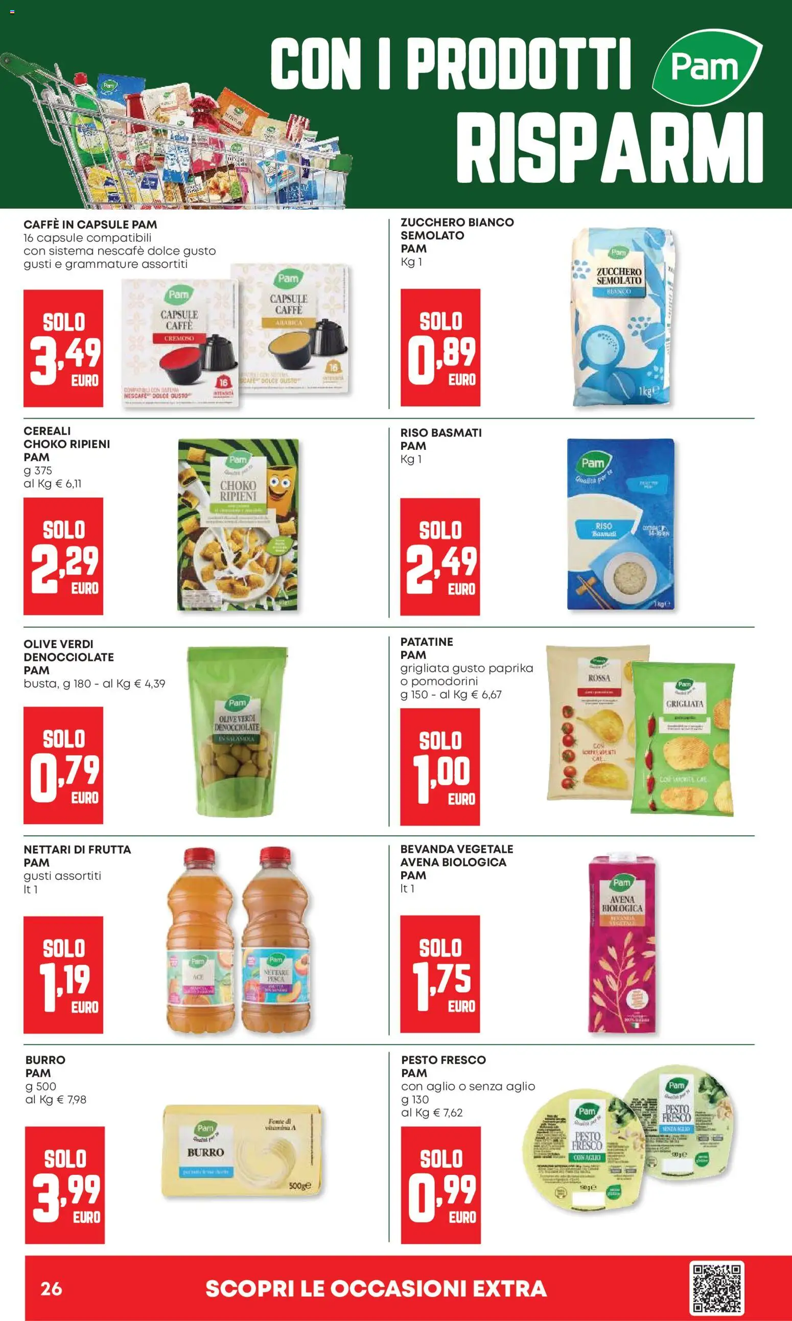 Volantino Panorama del 07.05.2026 | Pagina: 26 | Prodotti: Riso Basmati, Cereali, Olive, Caffe in capsule