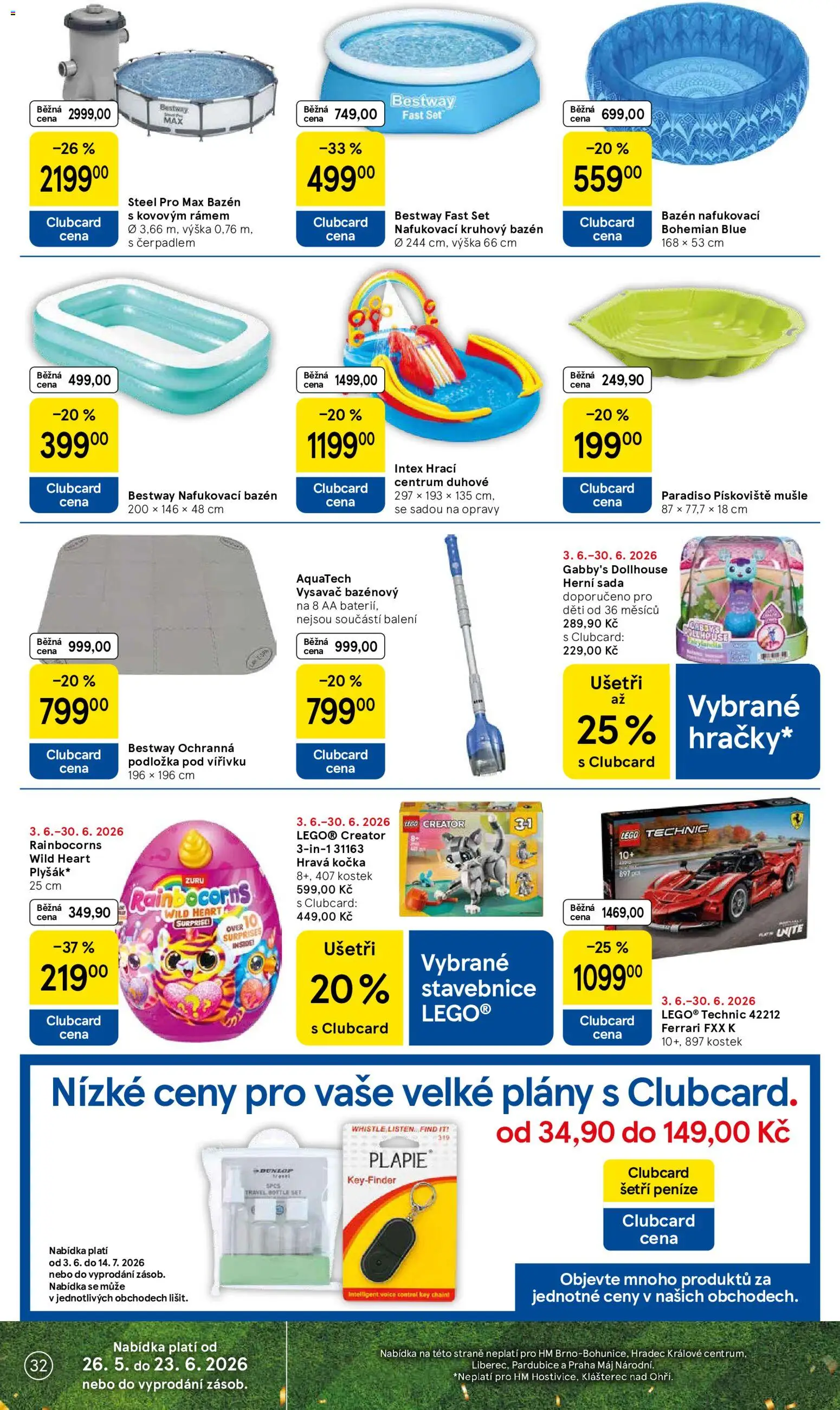 Tesco leták - Hypermarket od 10.06.2026 | Strana: 32 | Produkty: Rainbocorns, Gabby's Dollhouse, Bazén, Nafukovací bazén