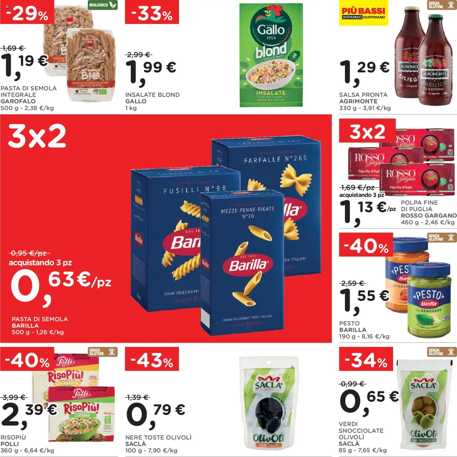 Volantino Poli del 17/06/2026 | Pagina: 18 | Prodotti: Salsa, Basilico, Fusilli, Penne