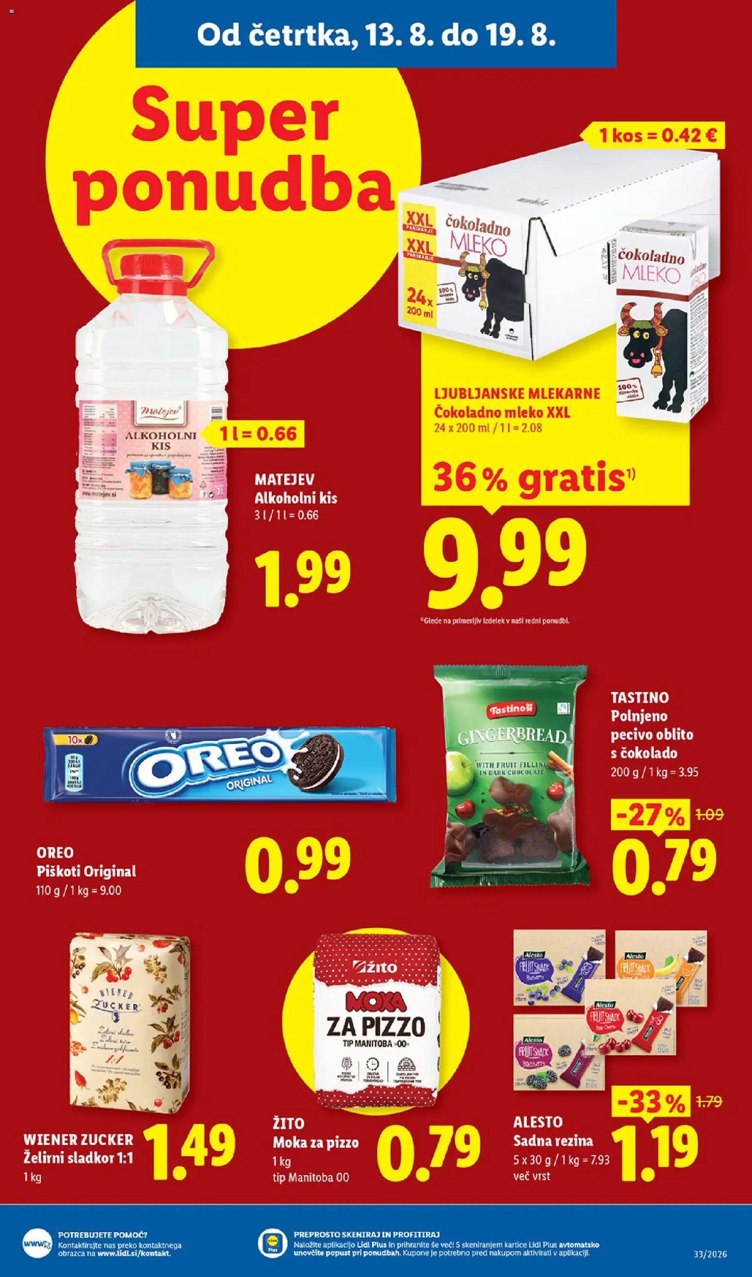 Novi Lidl katalog ponudbe – veljaven od 13.08.2026 | Stran: 19 | Izdelki: Želirni sladkor, Kos, Mleko, Sladkor