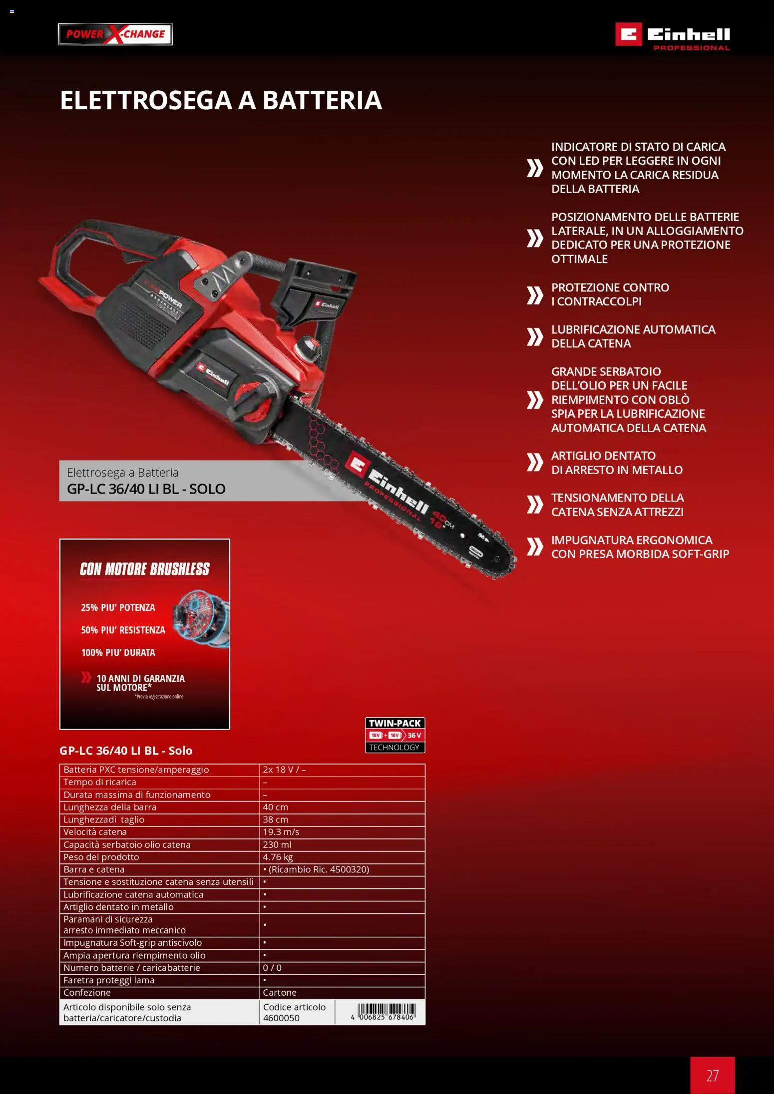 Volantino Einhell del 02/03/2026 | Pagina: 29 | Prodotti: Olio, Batteria, Batterie, Caricabatterie