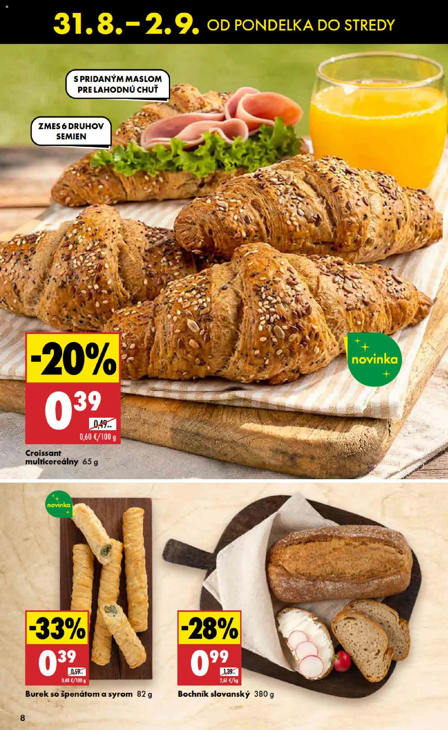Nové Biedronka akcie – leták je platný od 31.08.2026 | Strana: 8 | Produkty: Croissant