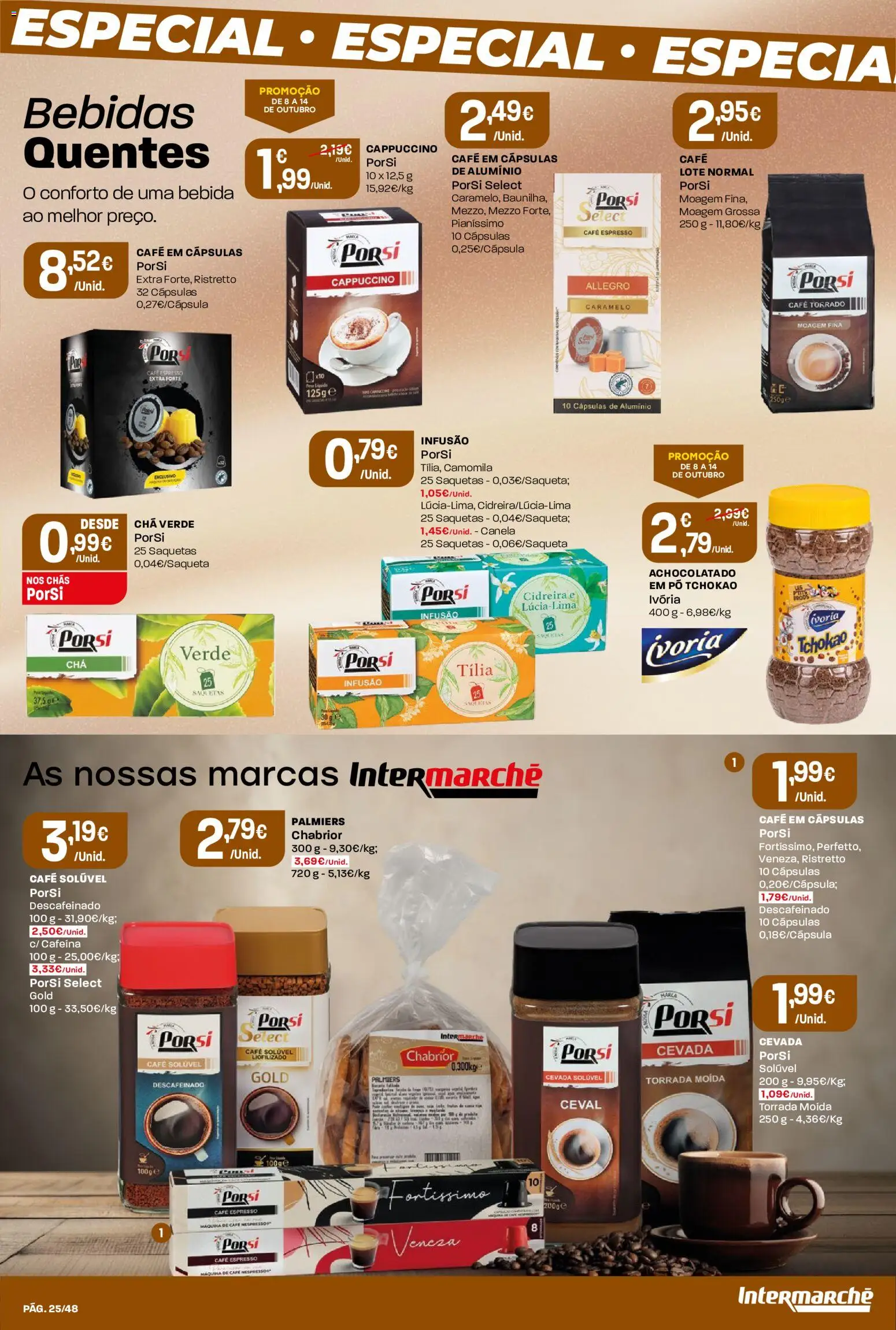 Intermarché folheto │ válido de 08/10/2026 | Página: 25 | Produtos: Máquina de café, Canela, Chás, Bebida