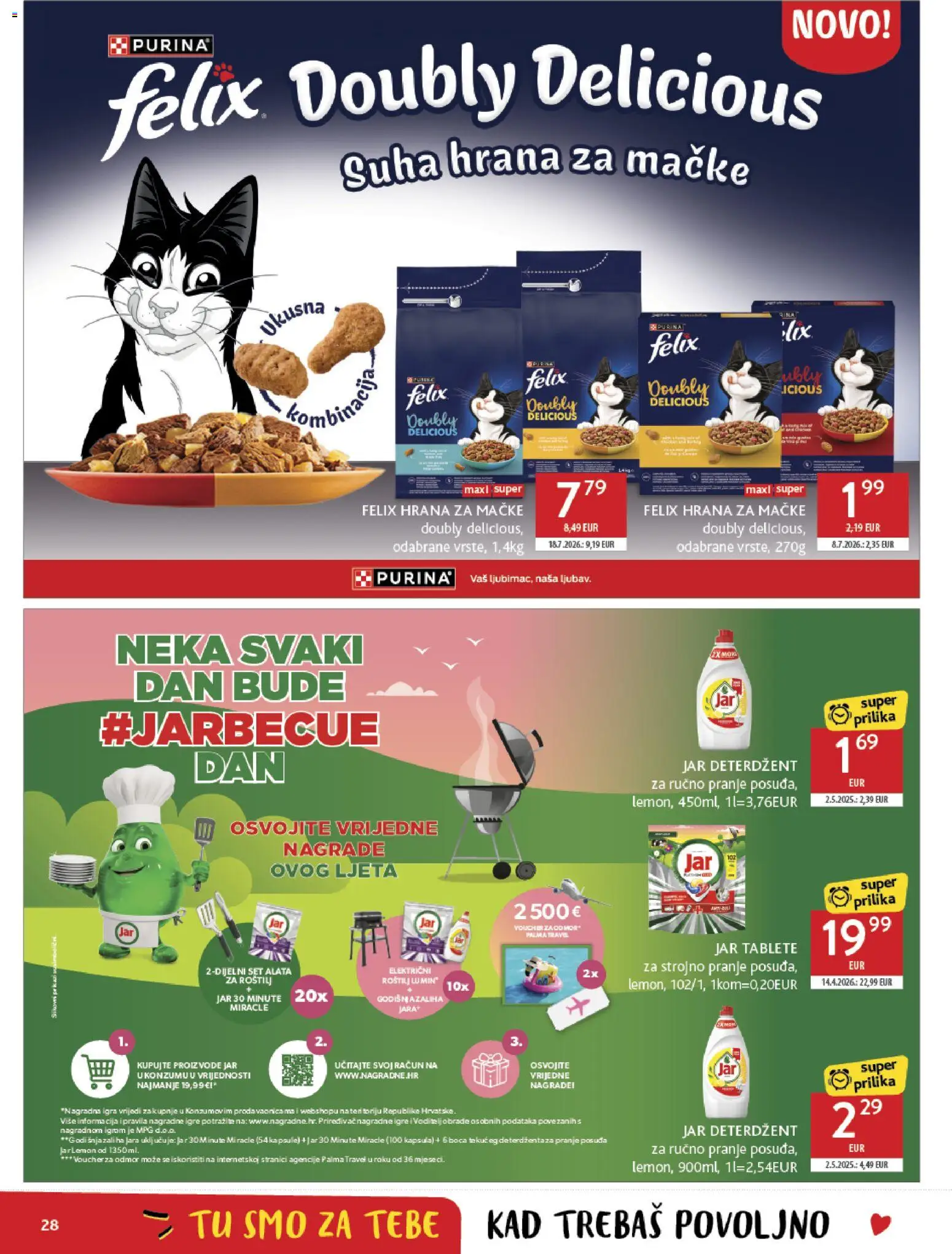 Konzum katalog | vrijedi od 04.08.2026 | Stranica: 28 | Proizvodi: Jar, Hrana za mačke, Igra, Jar tablete